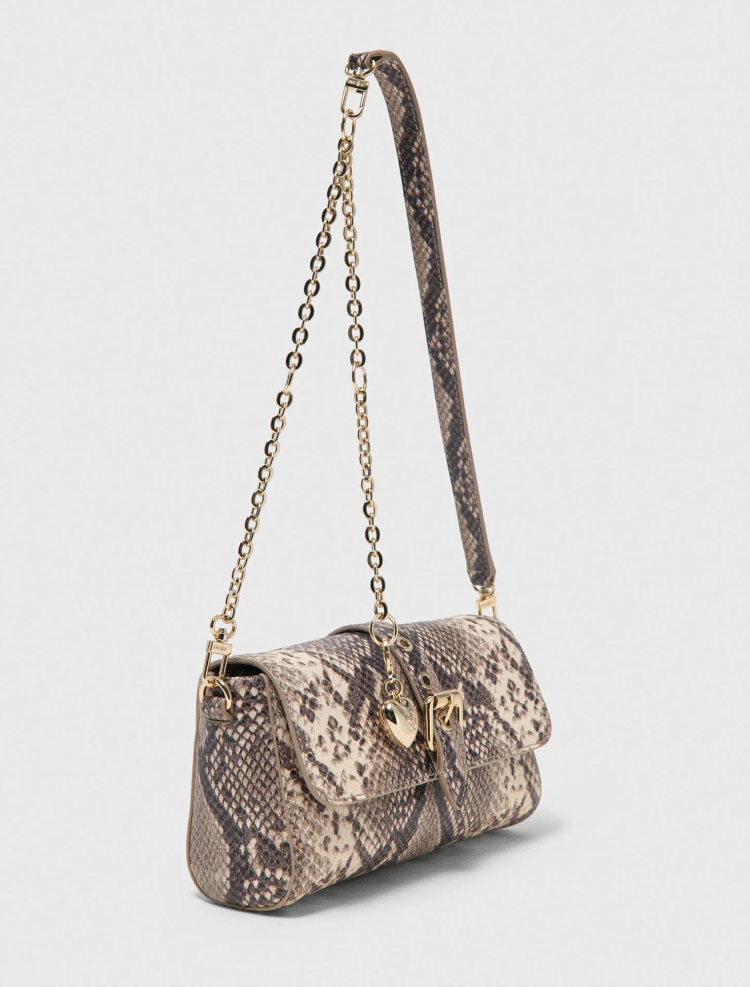 Python-Effect Miss M Walk Bag Natural Snake Print - Image 3