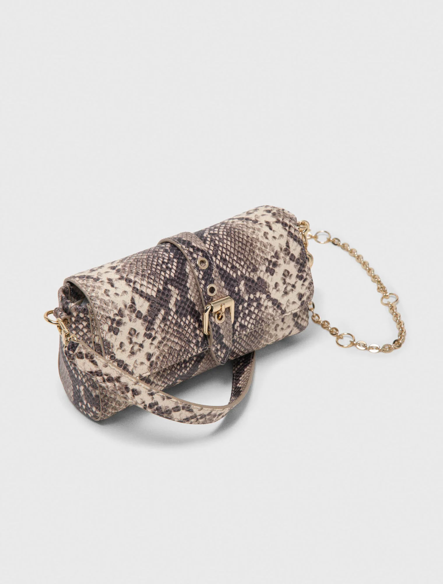 Python-Effect Miss M Walk Bag Natural Snake Print - Image 6