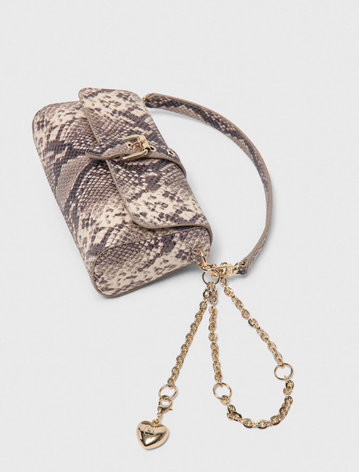 Python-Effect Miss M Walk Bag Natural Snake Print - Image 7