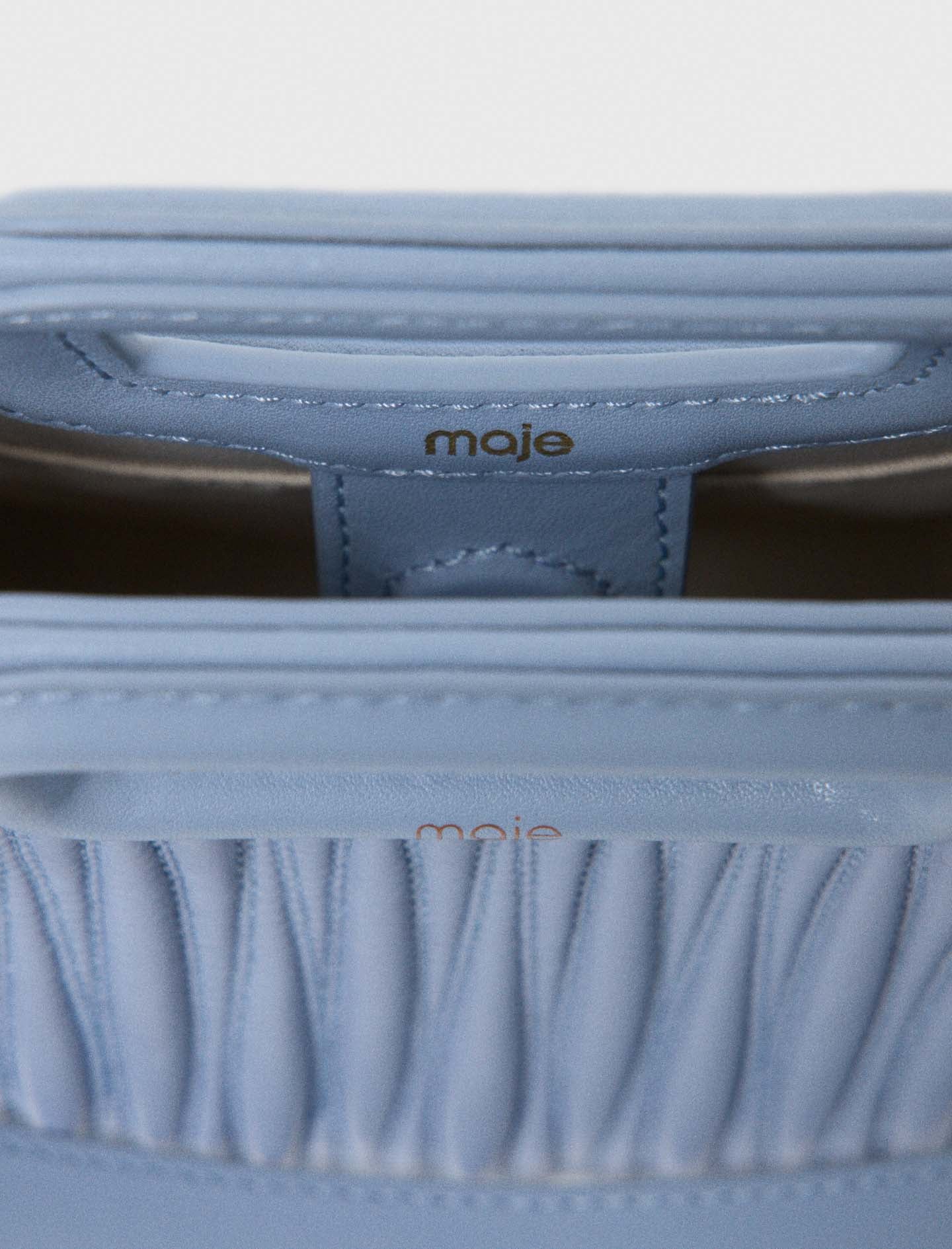 Mini Quilted Leather Tote Bag Blue Sky - Image 5