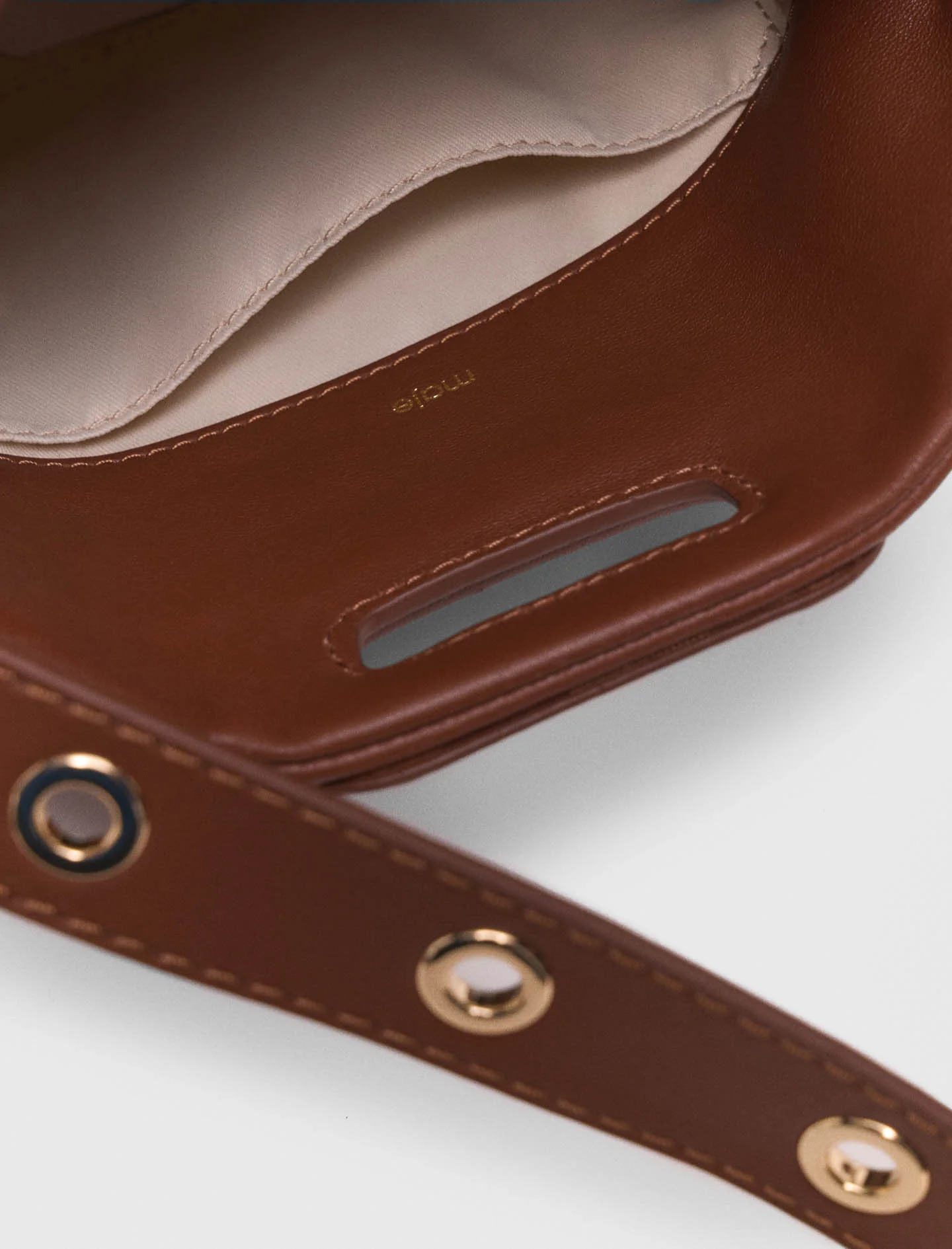 Miss M mini leather and studs bag Brown - Image 6