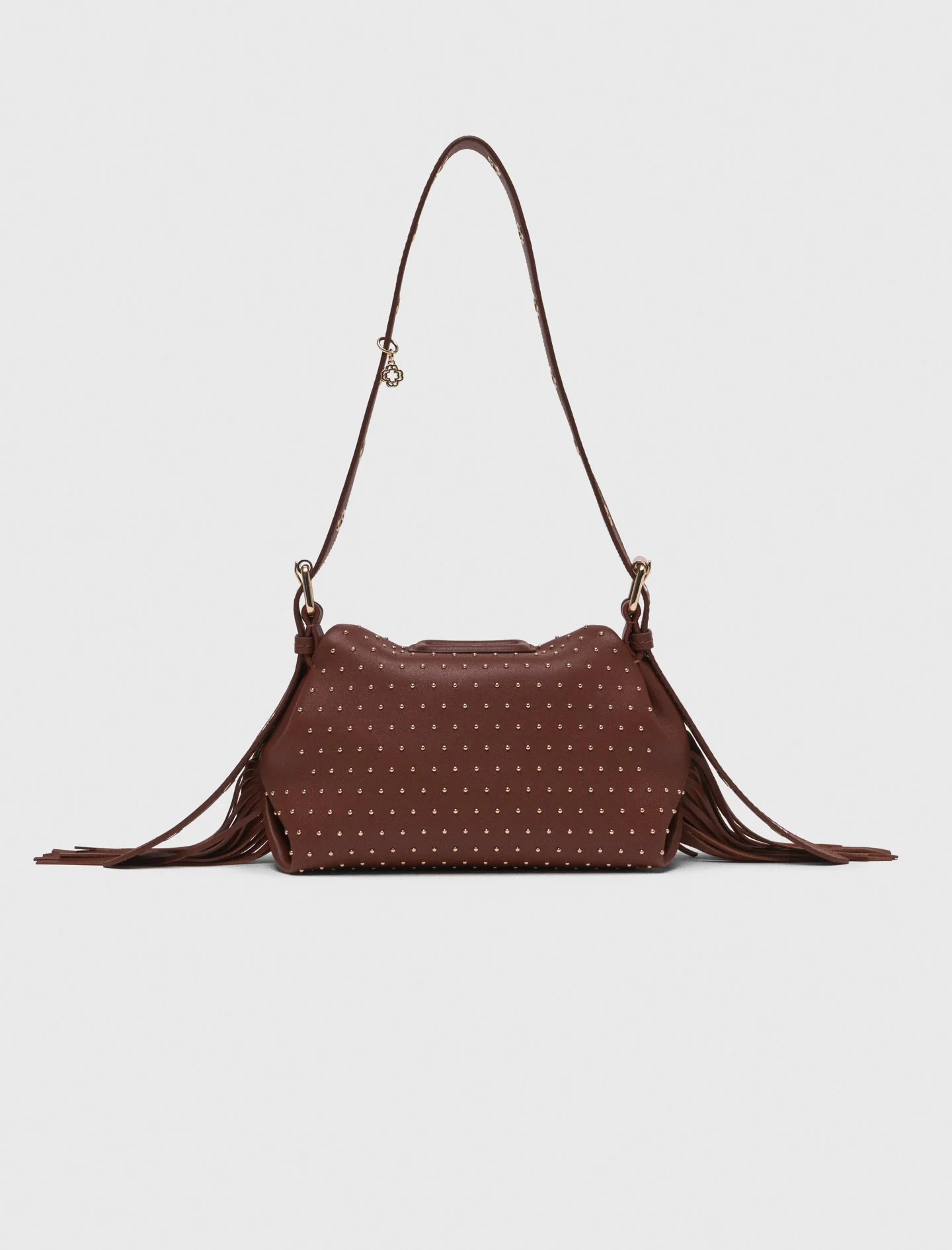 Miss M mini leather and studs bag Brown - Image 7