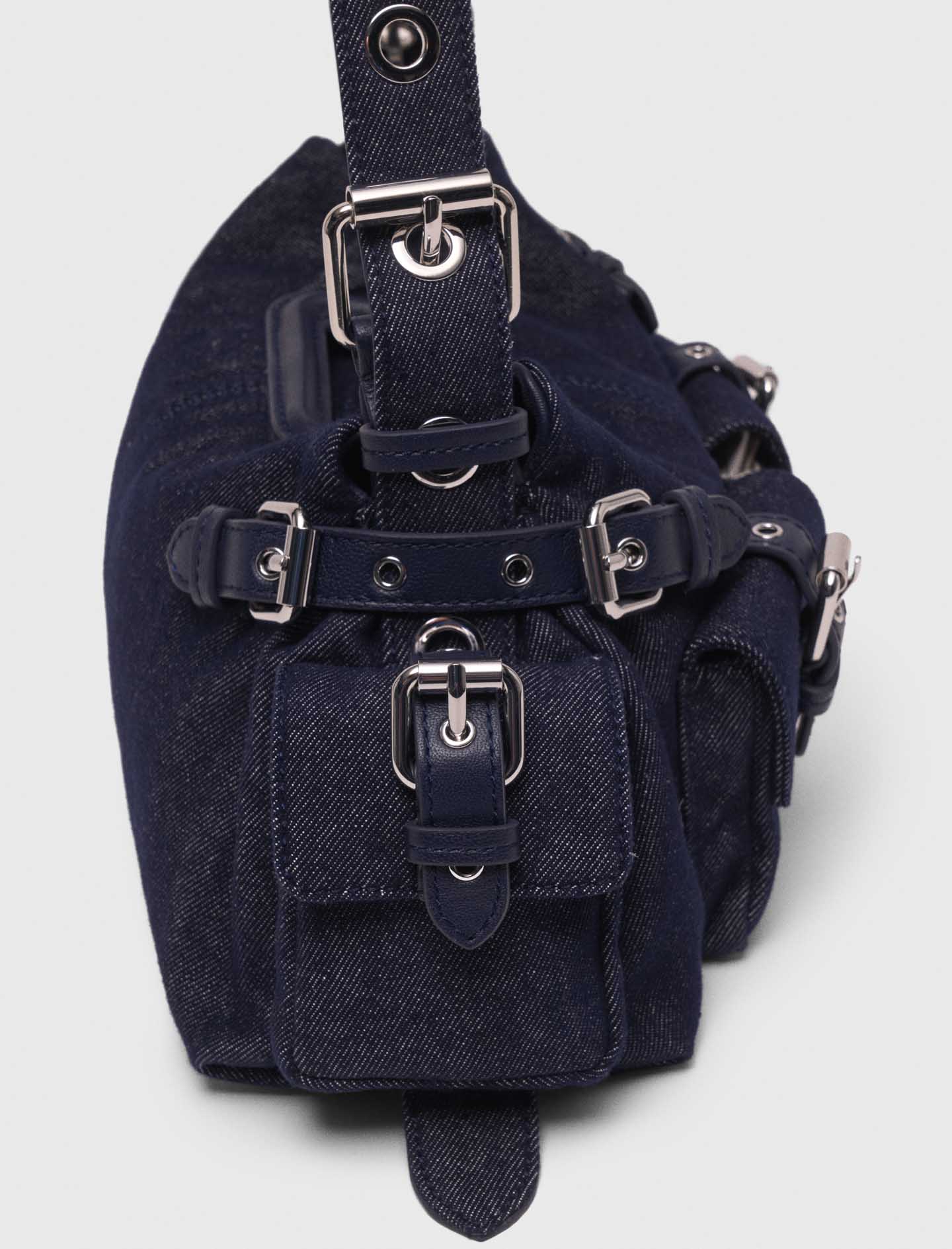 Miss M pockets denim bag Navy - Image 5