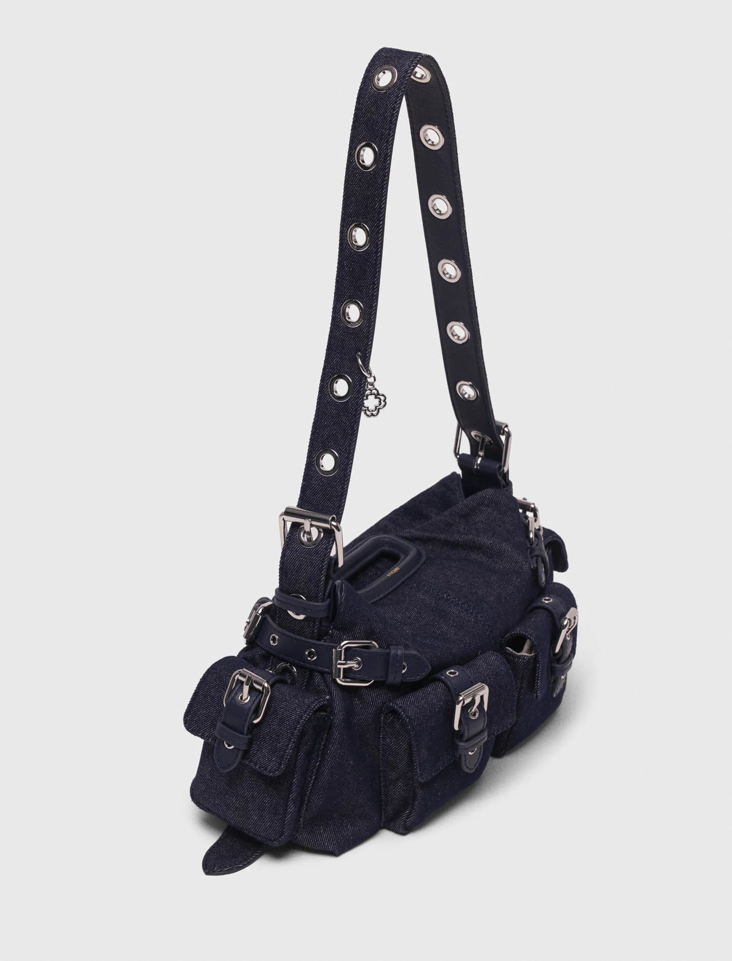 Miss M pockets denim bag Navy - Image 6