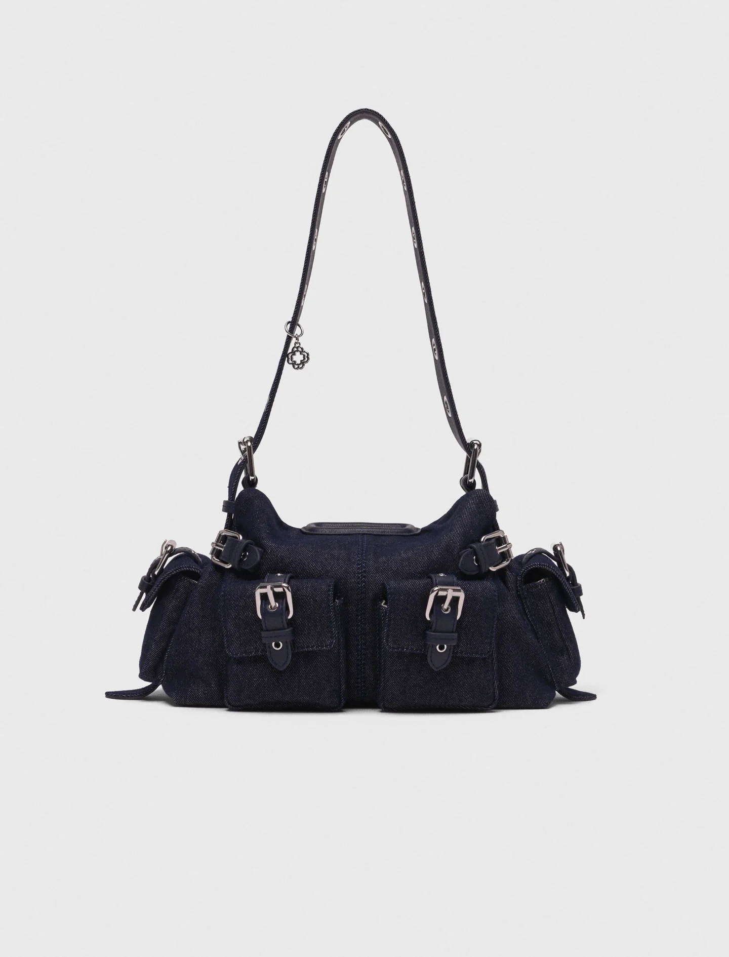 Miss M pockets denim bag Navy - Image 7