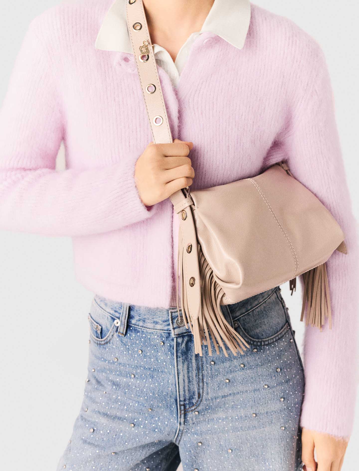 Naplak Leather Miss M Mini Bag Mastic Beige - Image 3