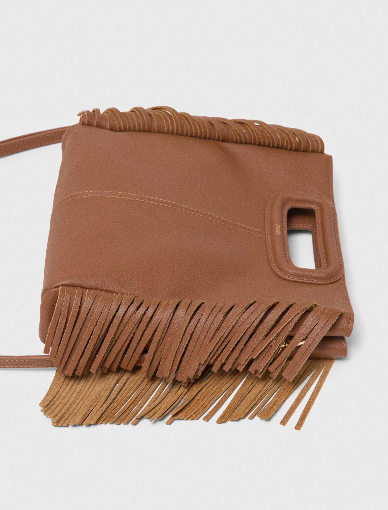 Grained Leather M Bag Cognac Brown - Image 5
