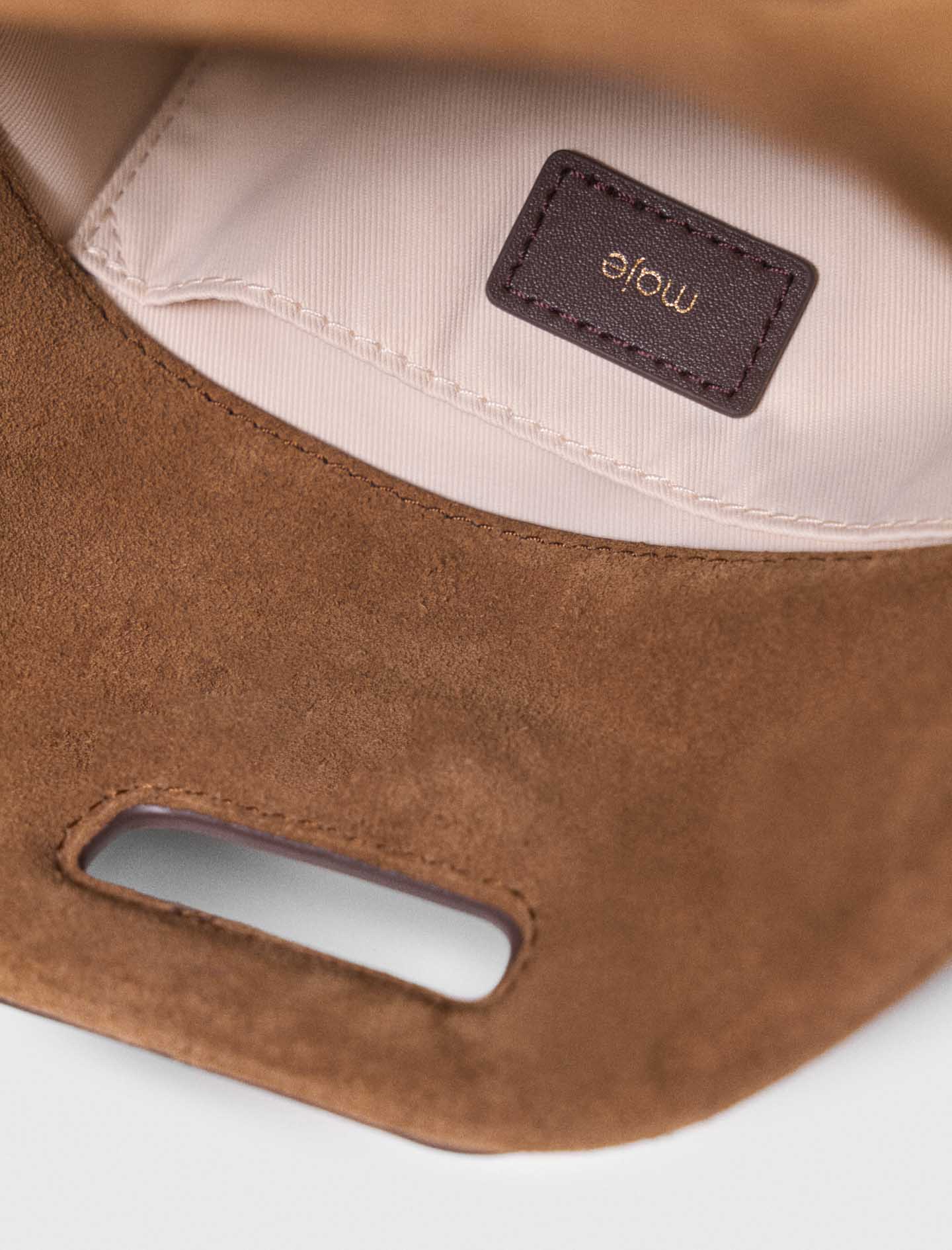 Leather And Suede Miss M Mini Bag Camel/Brown - Image 4