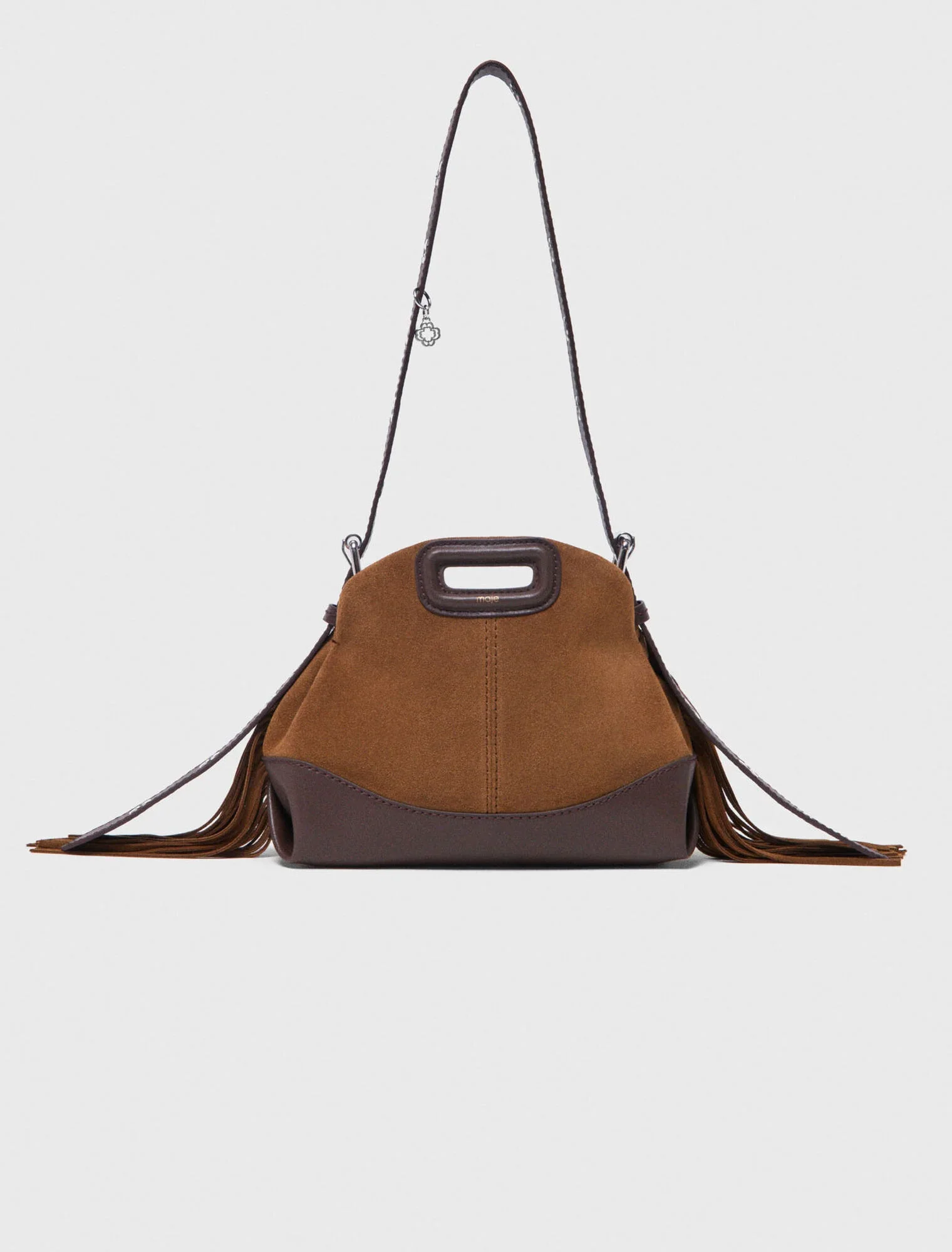 Leather And Suede Miss M Mini Bag Camel/Brown - Image 8