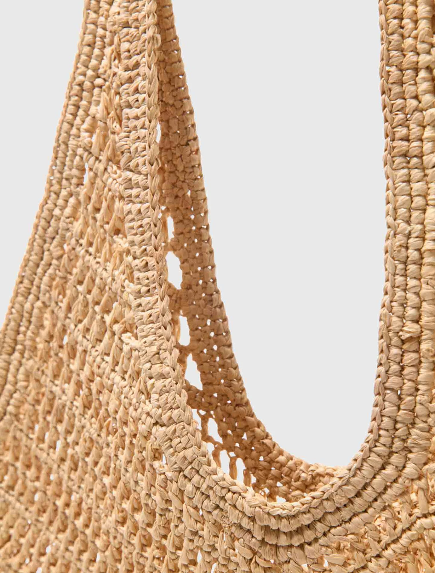 Natural Raffia Bag Beige - Image 4