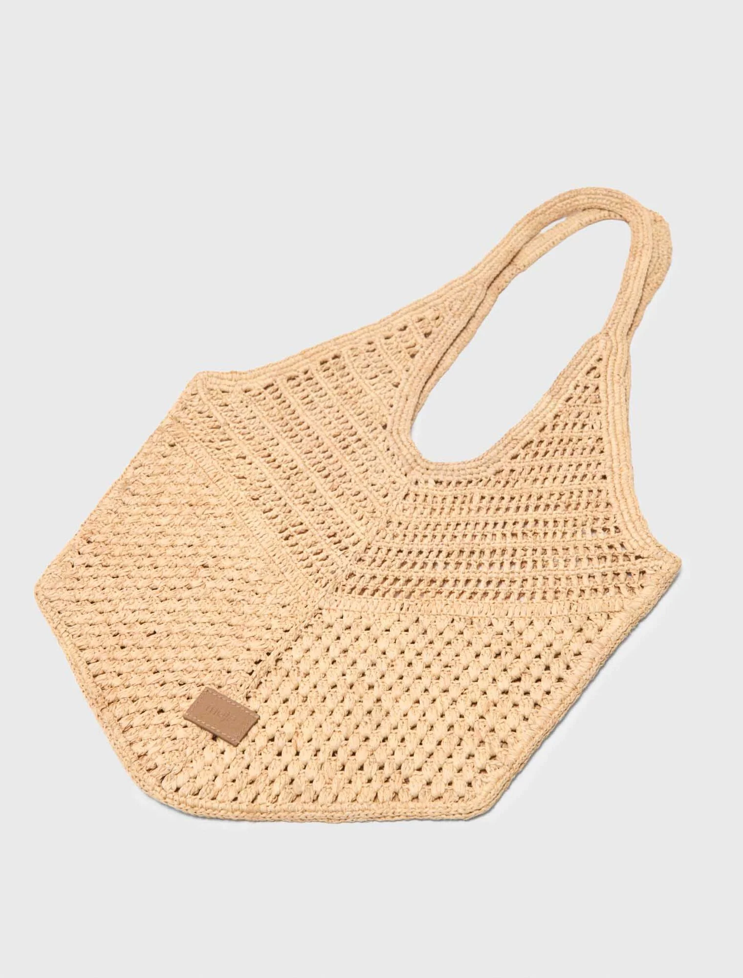 Natural Raffia Bag Beige - Image 5