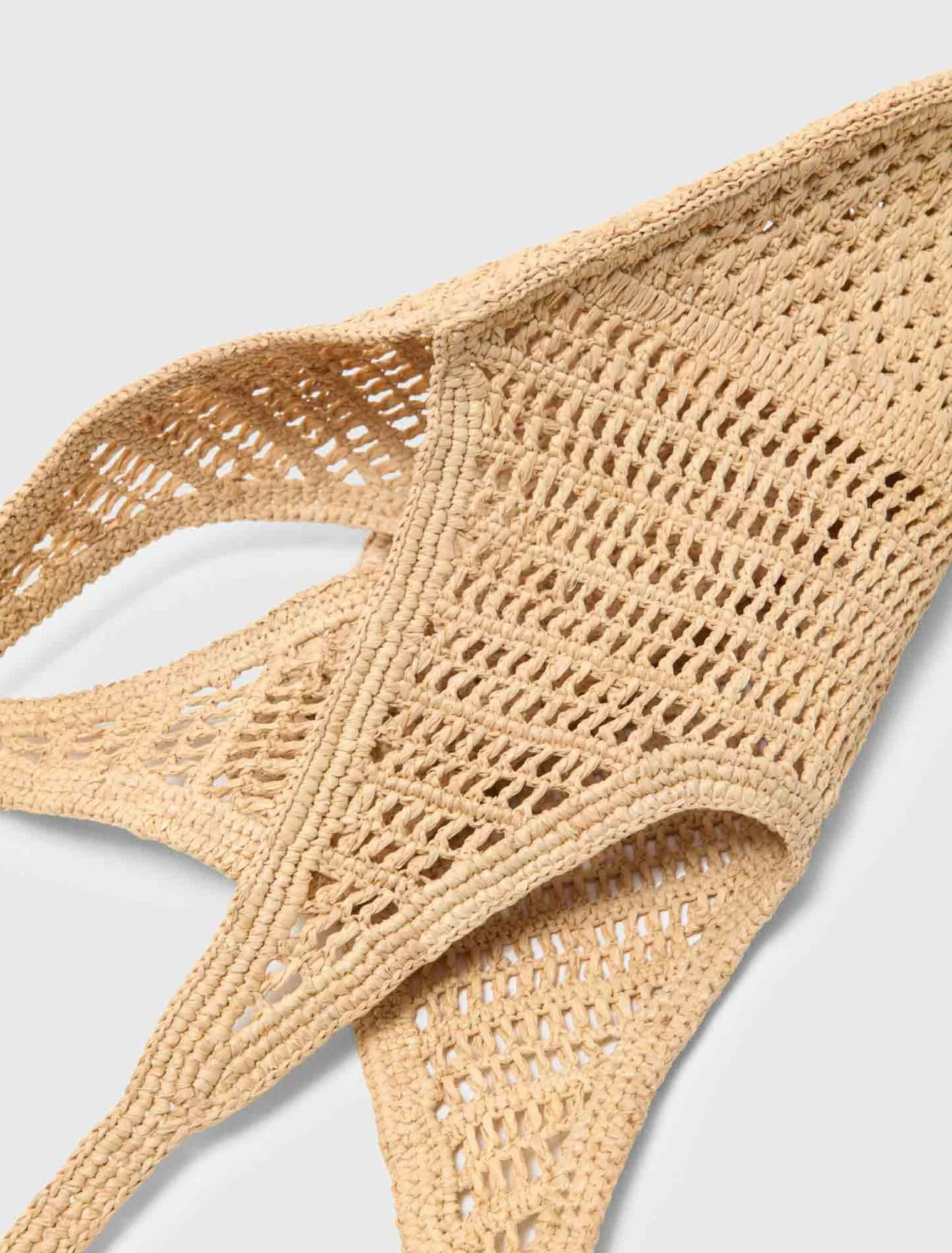 Natural Raffia Bag Beige - Image 6