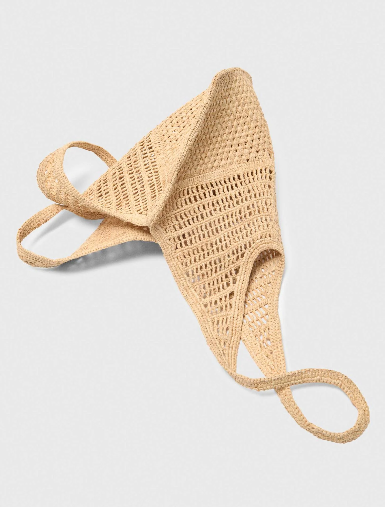 Natural Raffia Bag Beige - Image 7