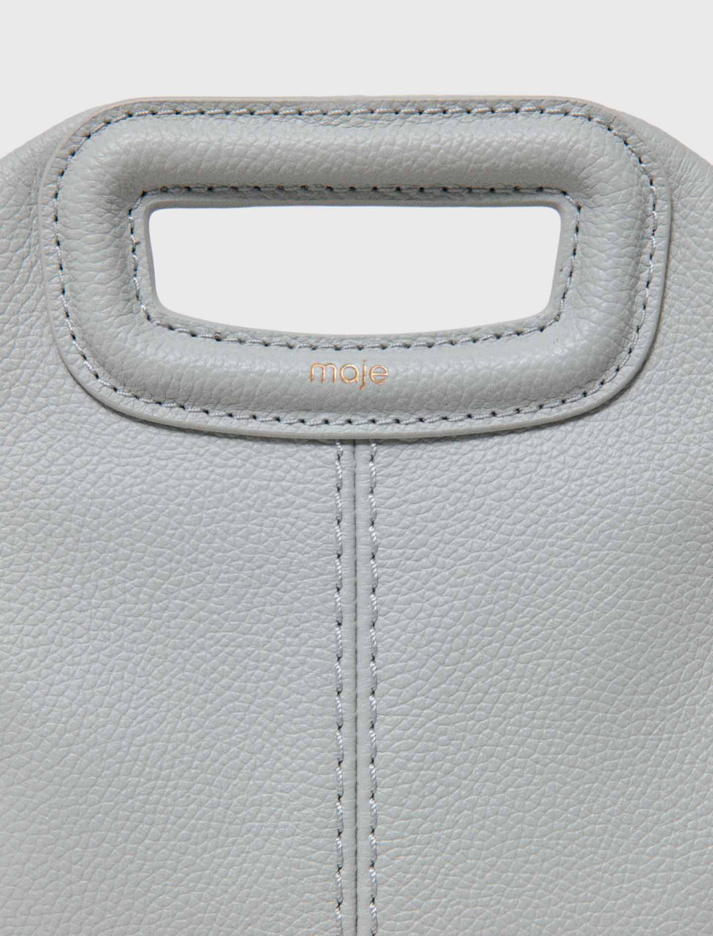 Grained Leather Miss M Bag Light Grey - Image 4