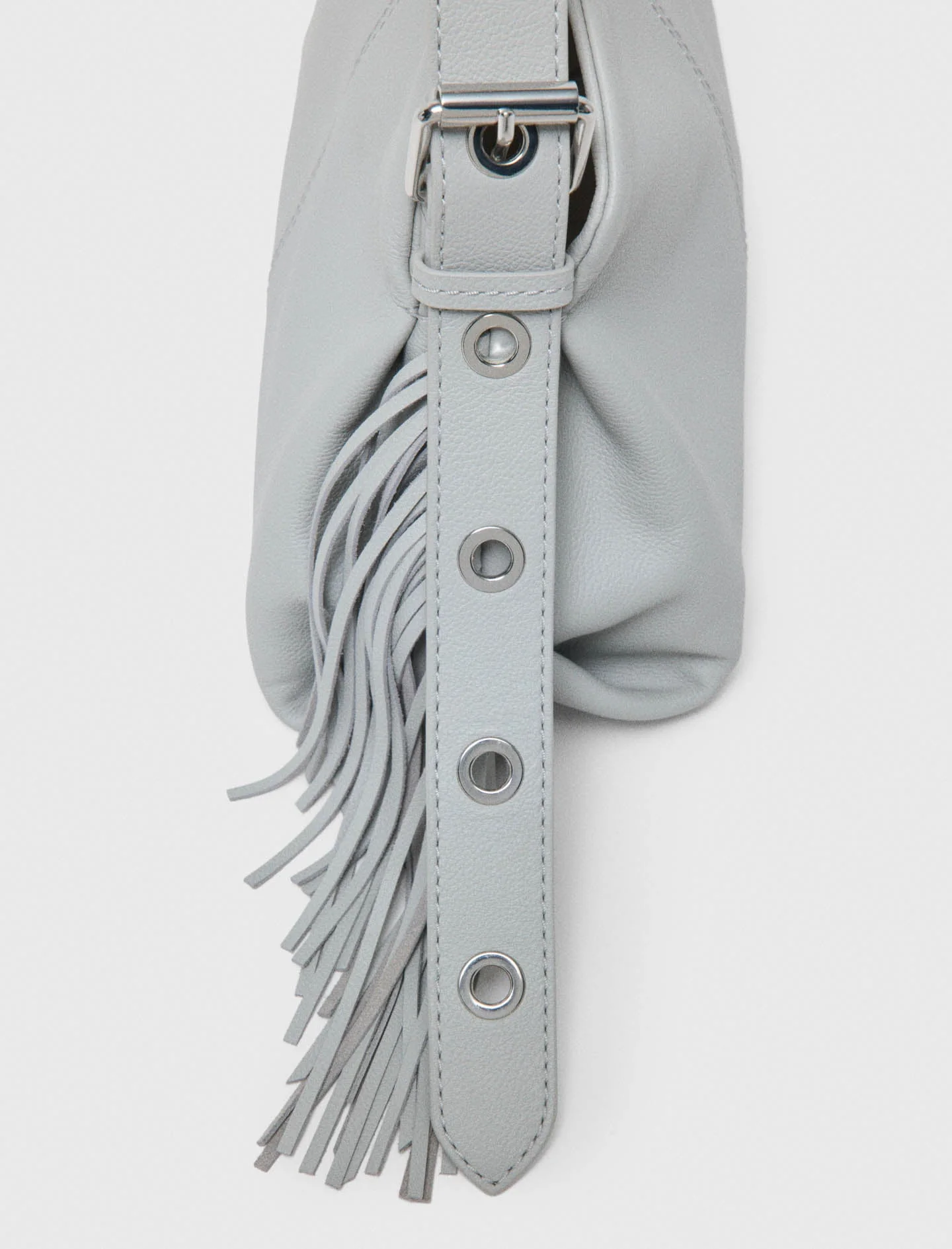 Grained Leather Miss M Bag Light Grey - Image 7