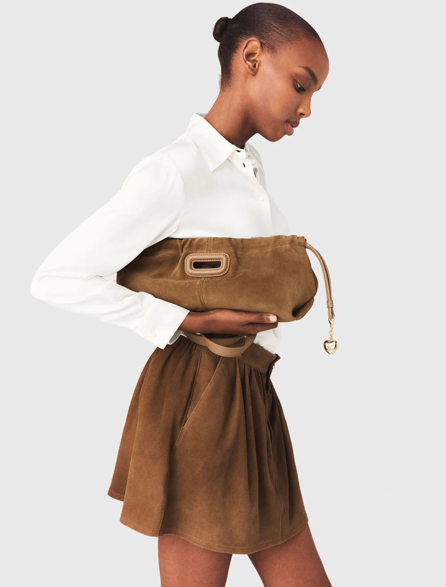Suede Milpli Gazette Bag Camel - Image 2