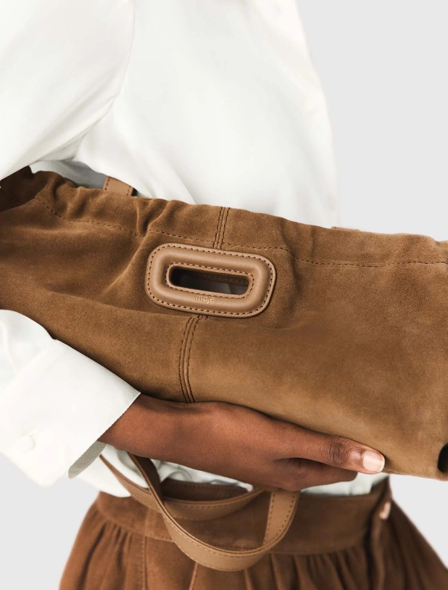 Suede Milpli Gazette Bag Camel - Image 5