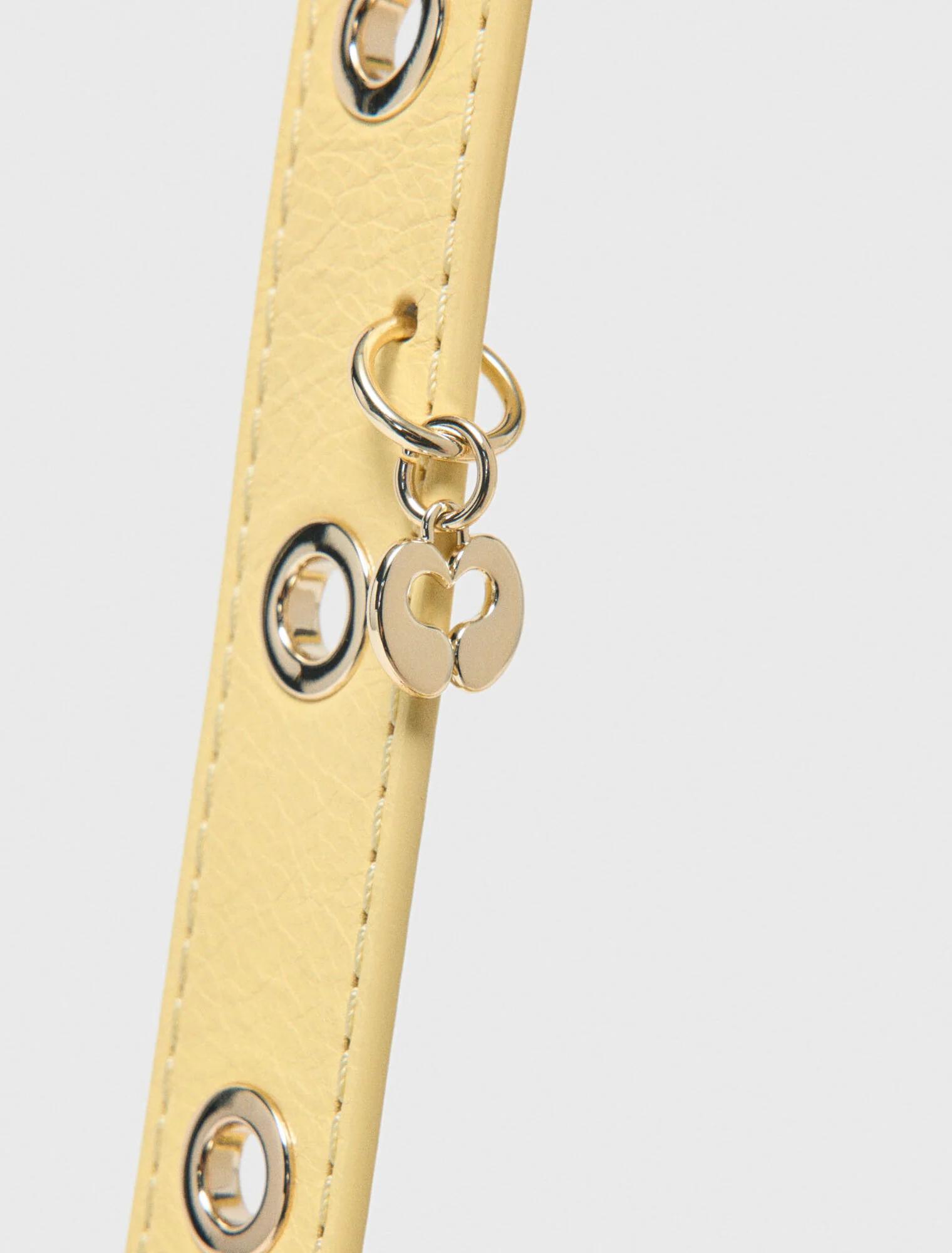 Matte Crackle Miss M Mini Bag Pale Yellow - Image 3