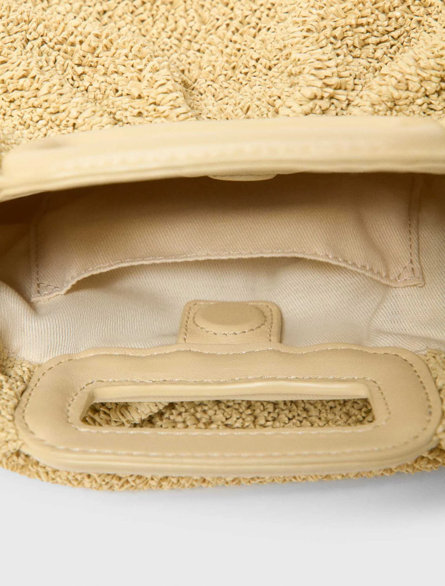 Mipli Bouclé Effect Clutch Bag Sand - Image 7