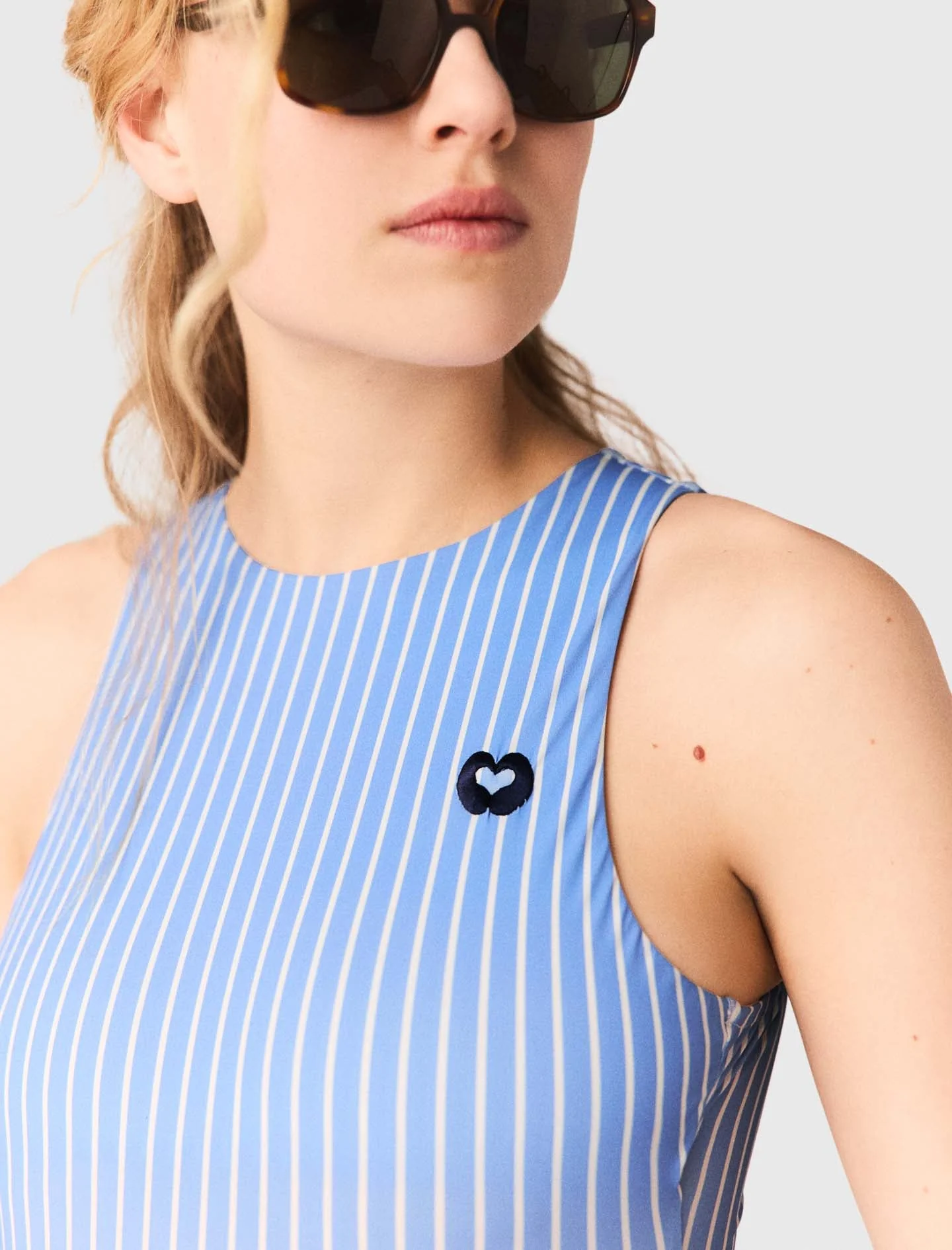 Striped Bodysuit Blue White Stripes - Image 7