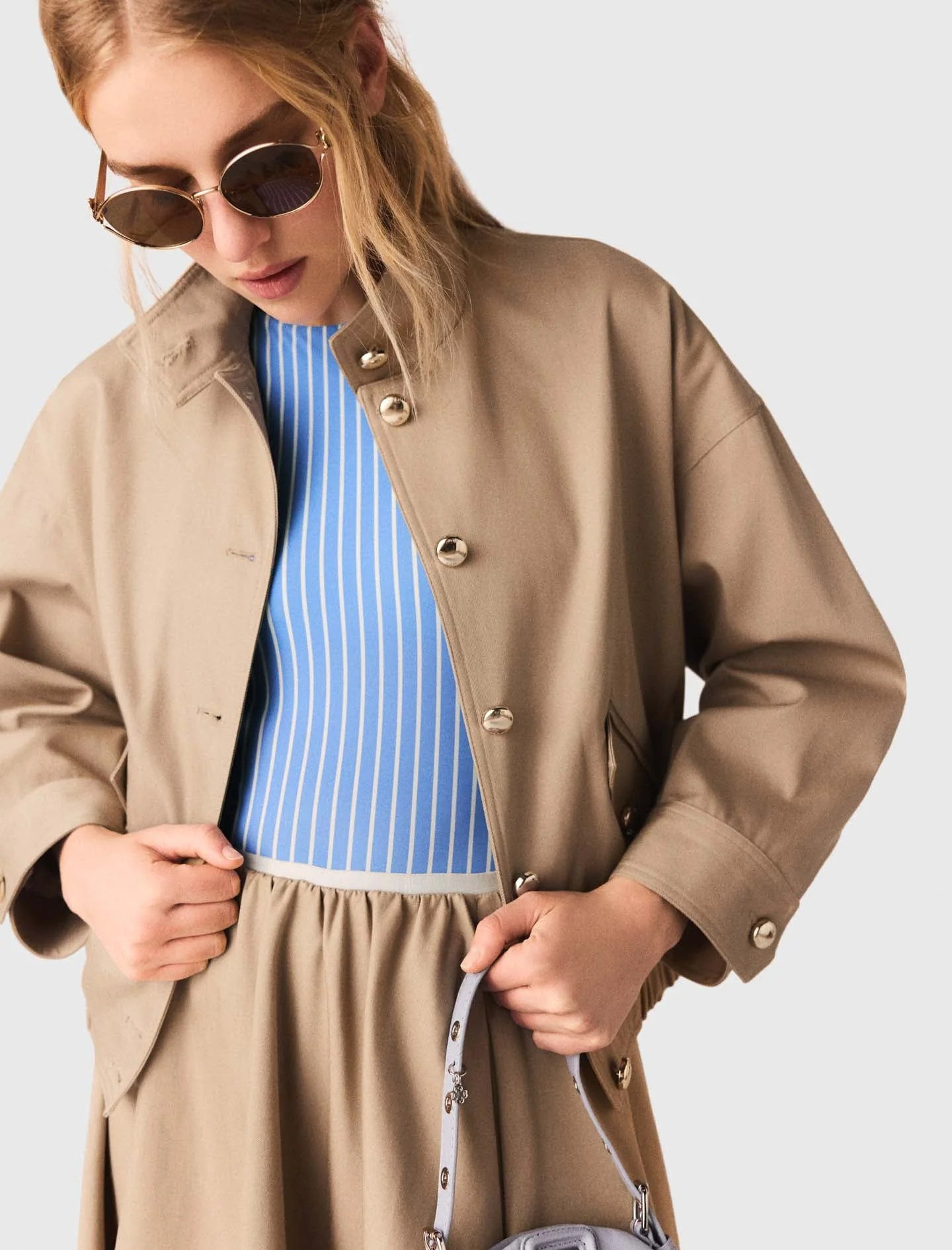 Cotton Bomber Jacket Mastic Beige - Image 5