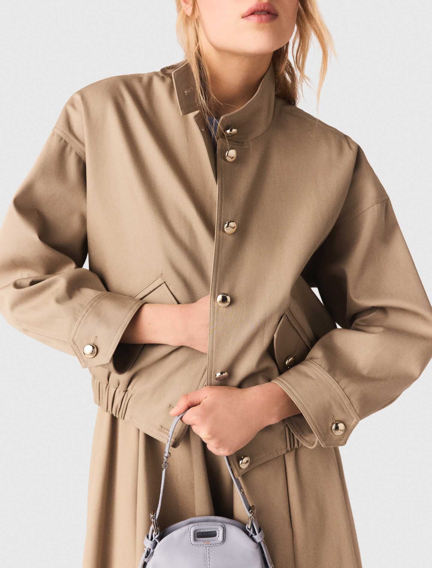 Cotton Bomber Jacket Mastic Beige - Image 6
