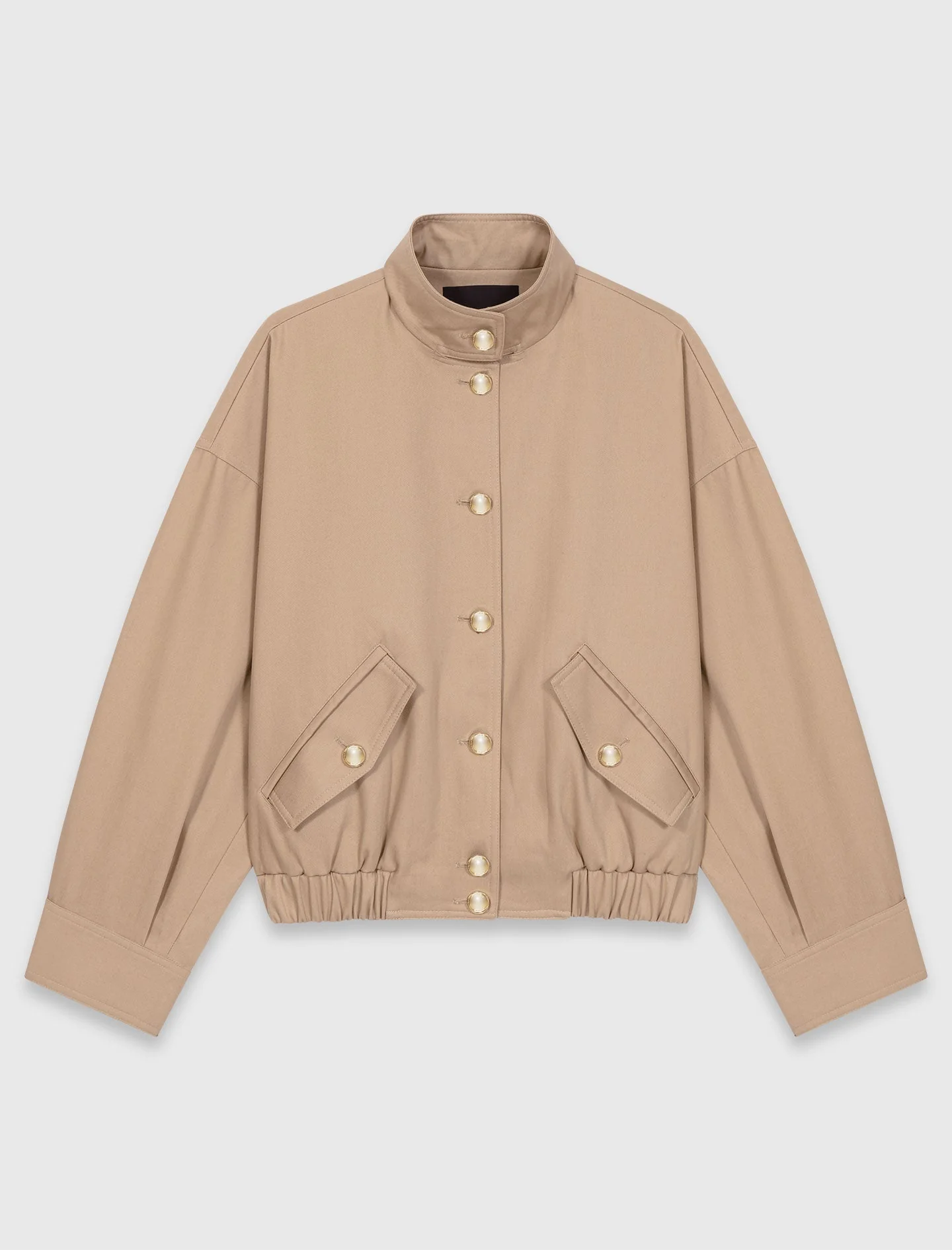 Cotton Bomber Jacket Mastic Beige - Image 7