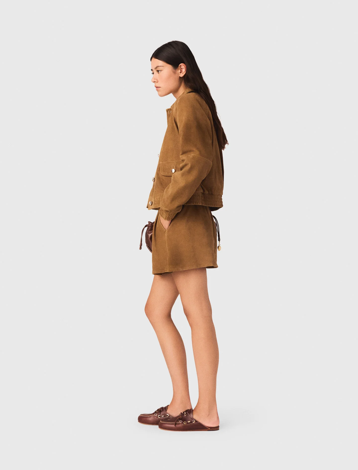 Suede Jacket Camel - Image 2