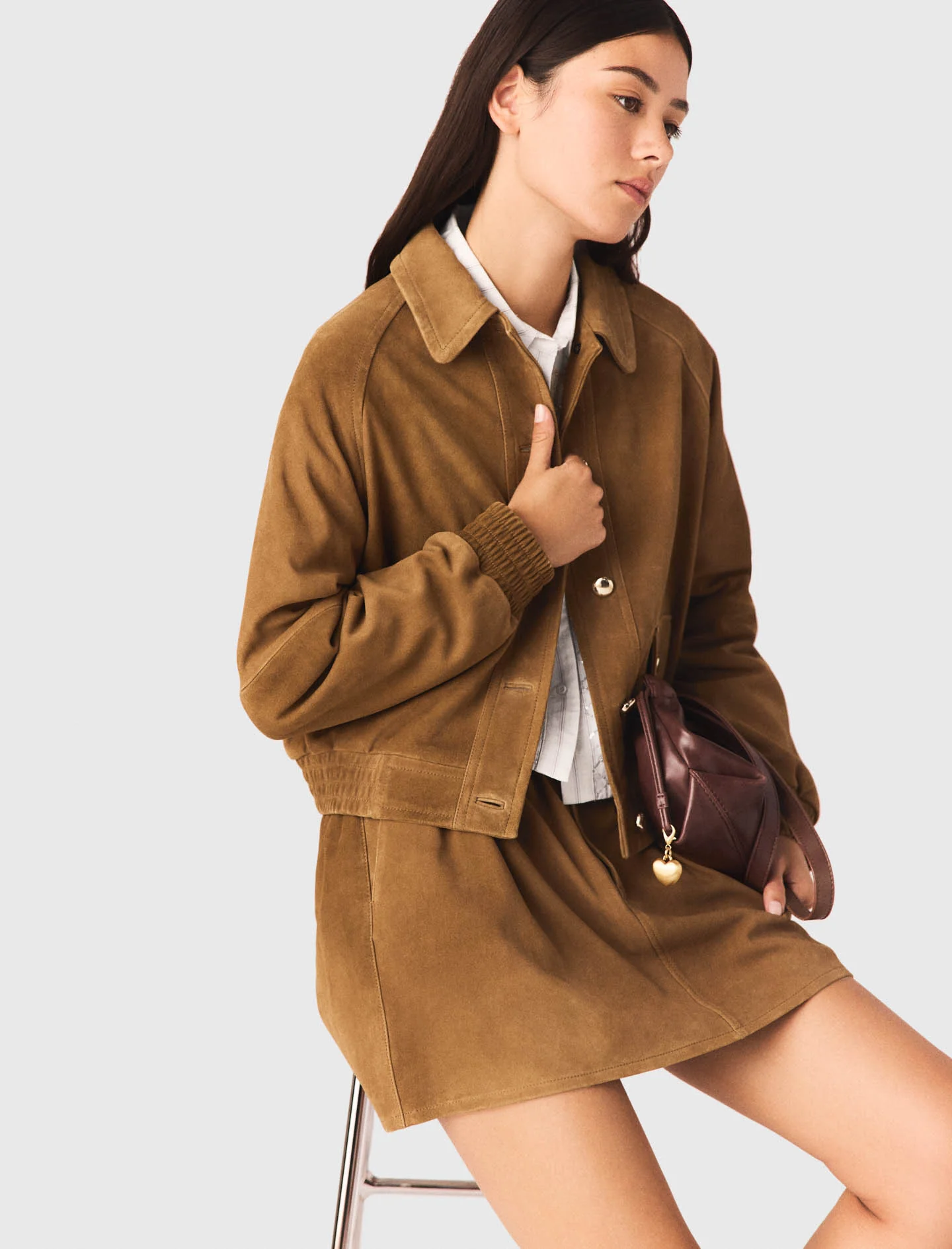 Suede Jacket Camel - Image 4