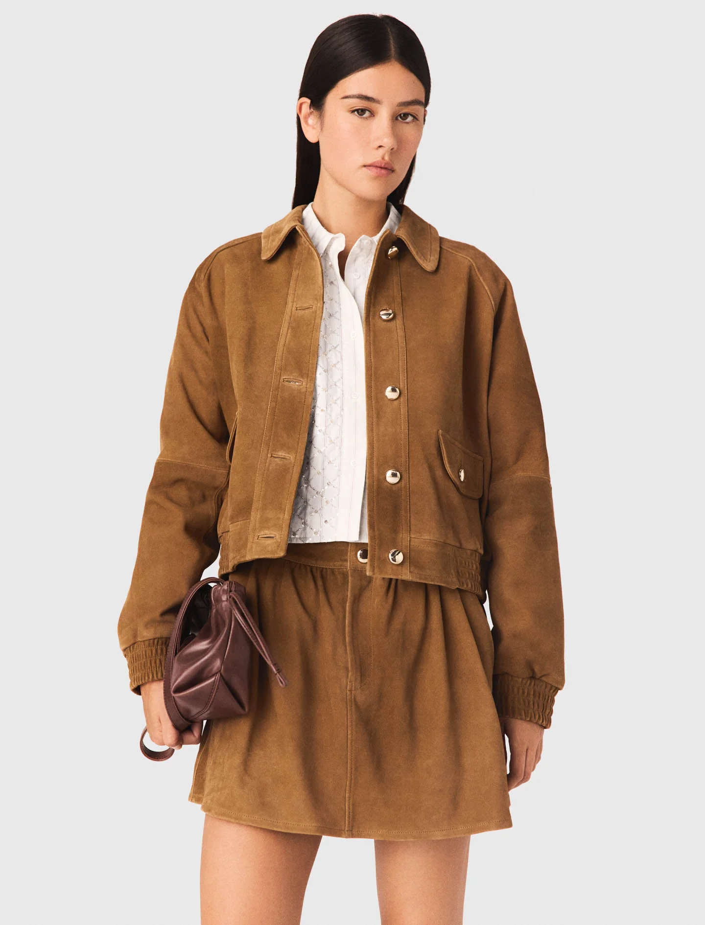 Suede Jacket Camel - Image 5