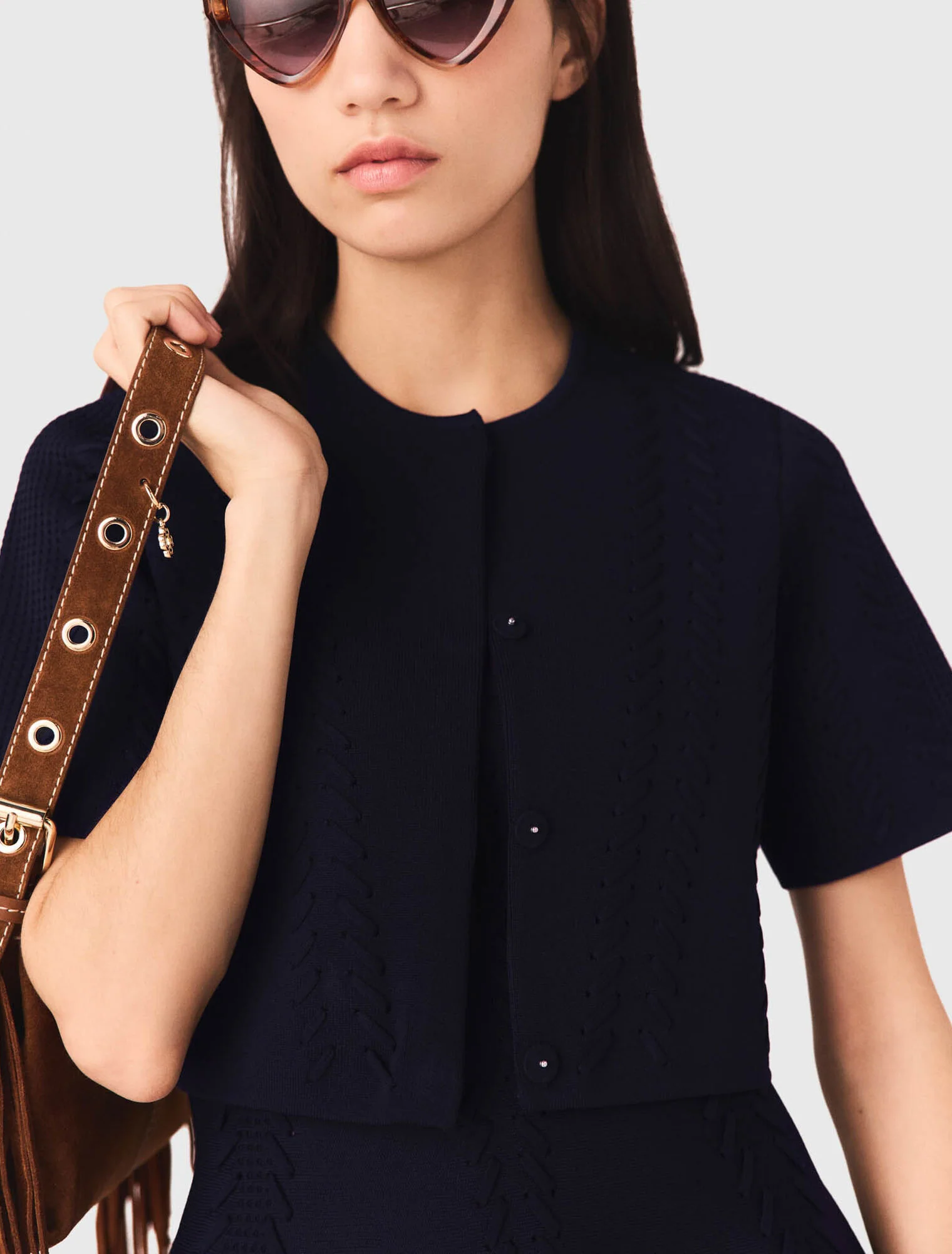 Short cardigan Navy - Image 6