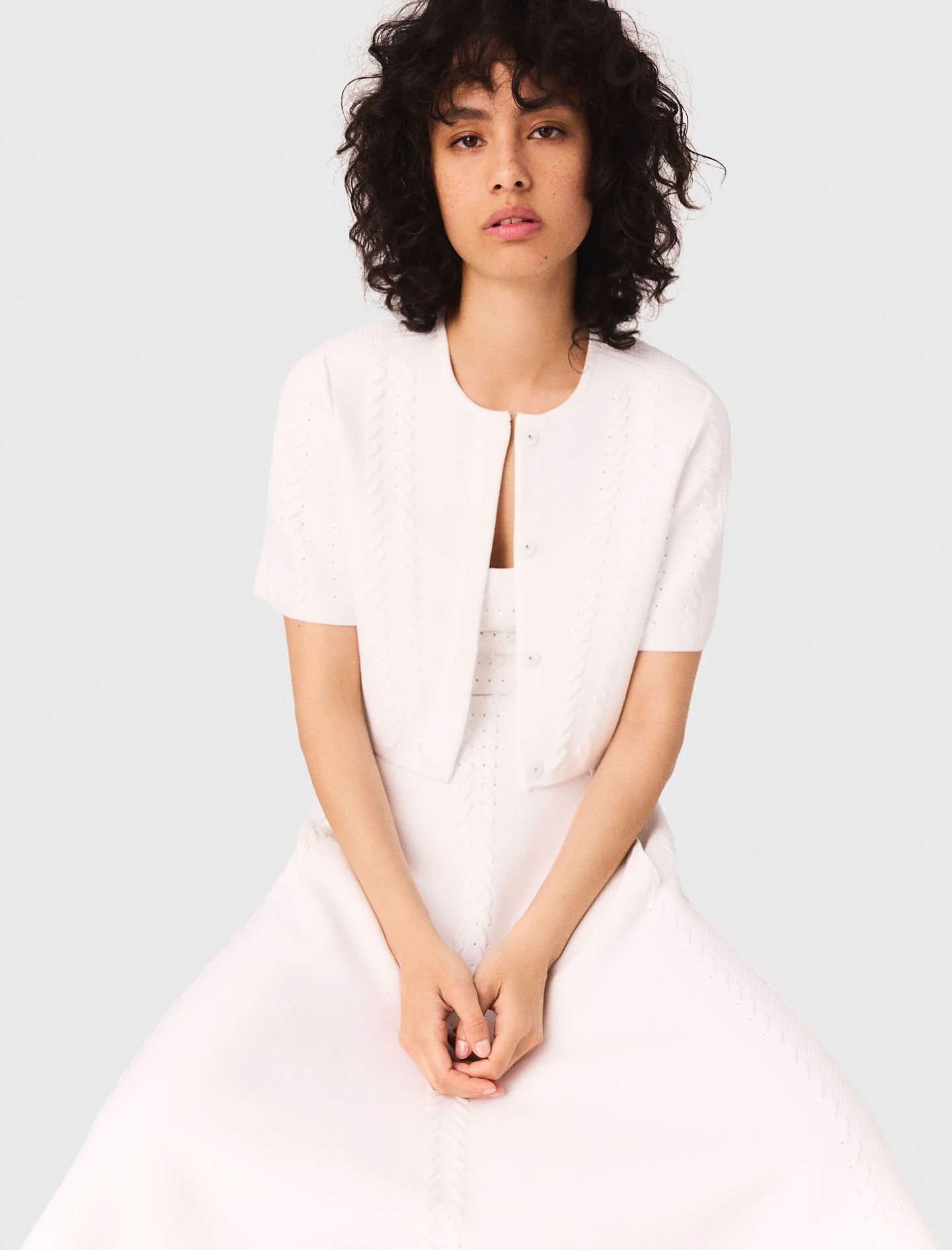 Short cardigan White - Image 5