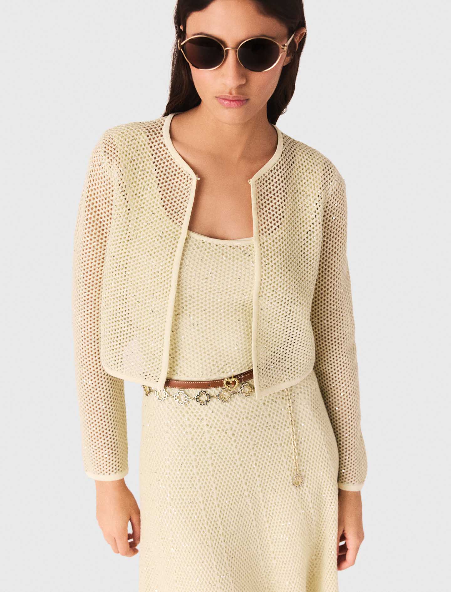 Rhinestone knit cardigan - Image 2
