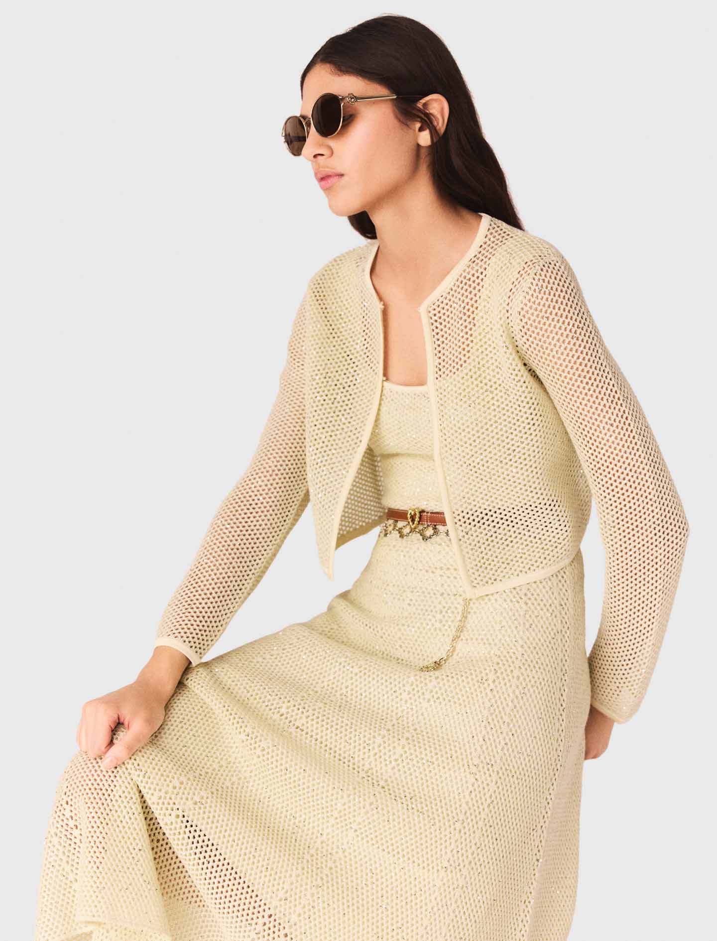 Rhinestone knit cardigan - Image 3