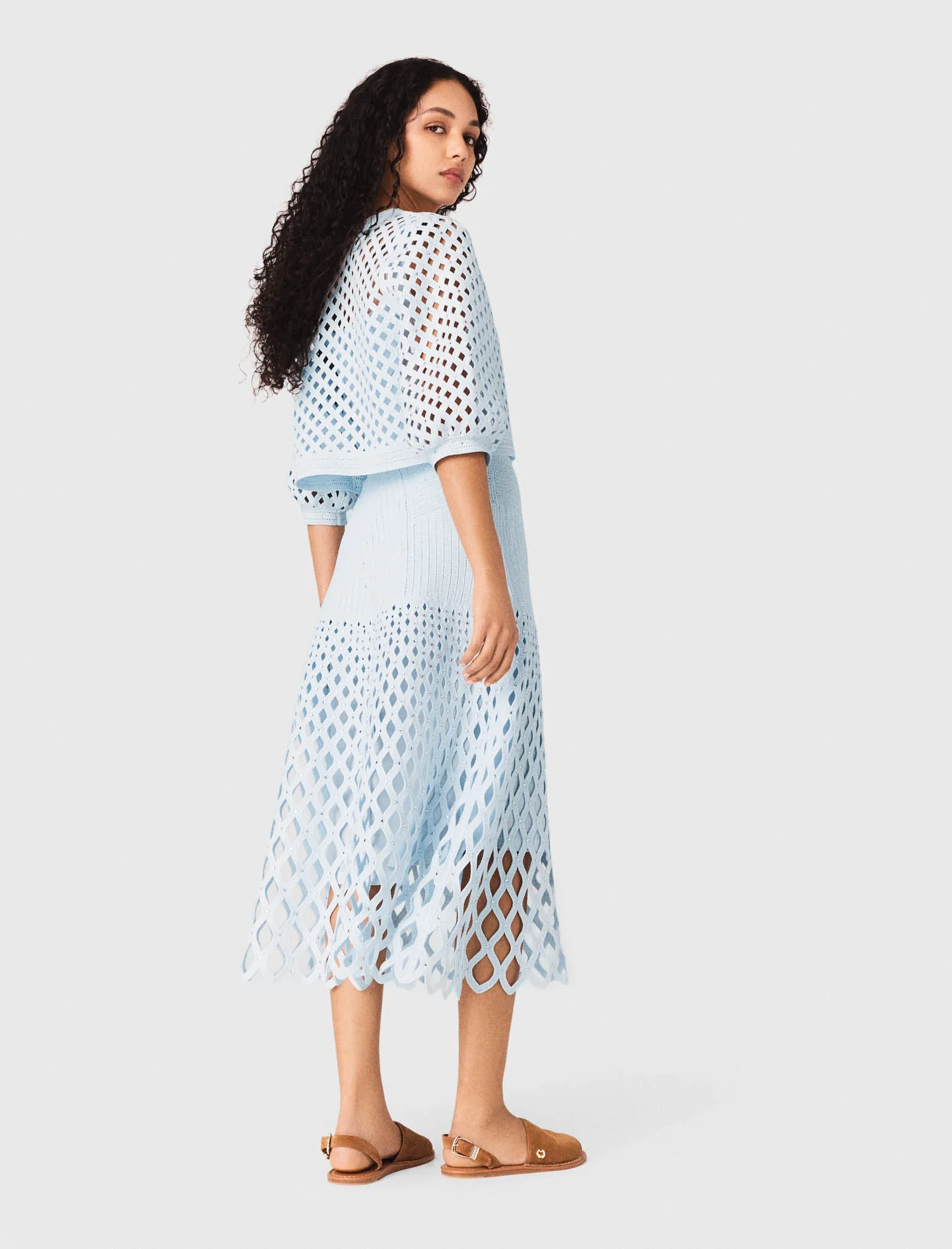 Rhinestone crochet cardigan - Image 3