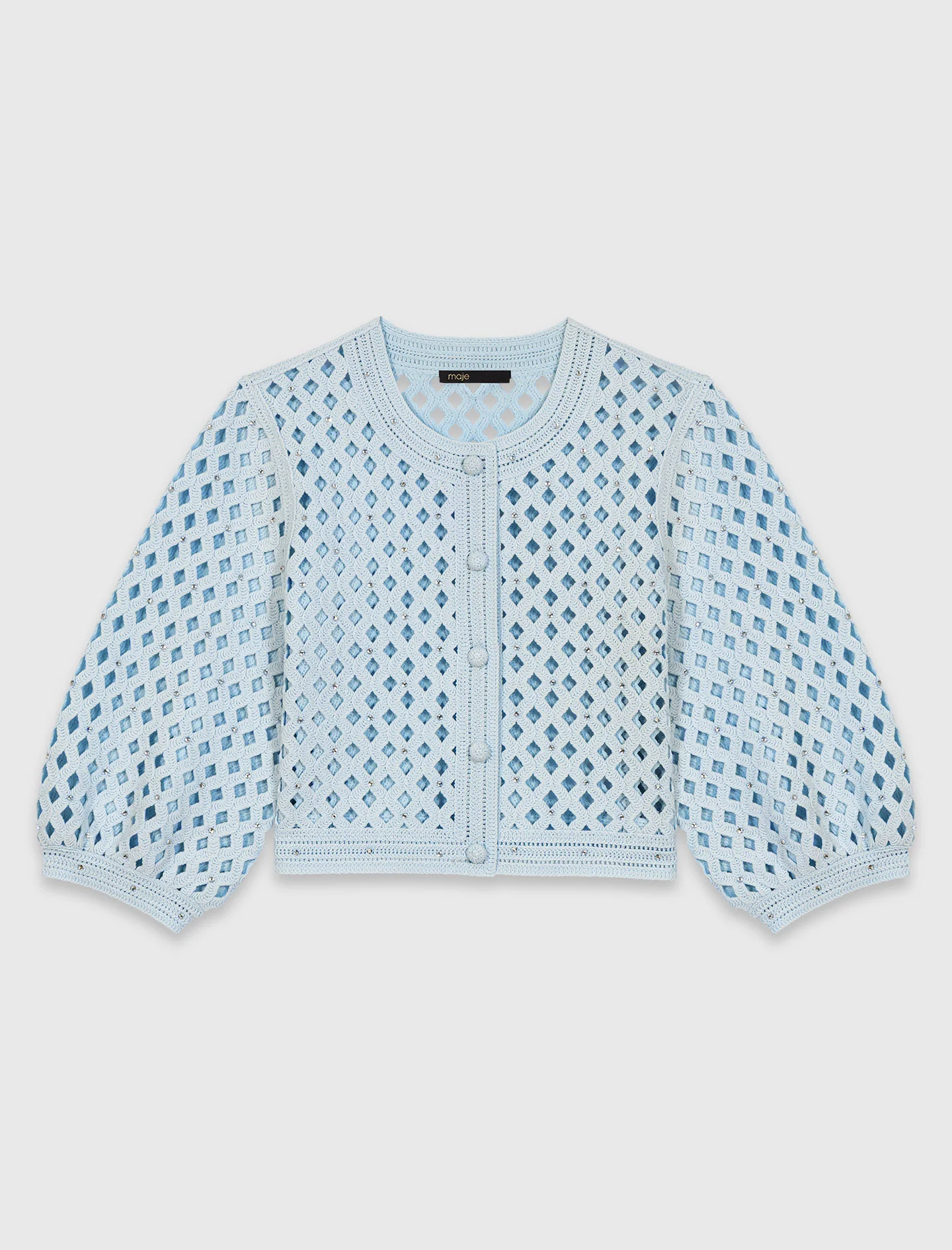 Rhinestone crochet cardigan - Image 7
