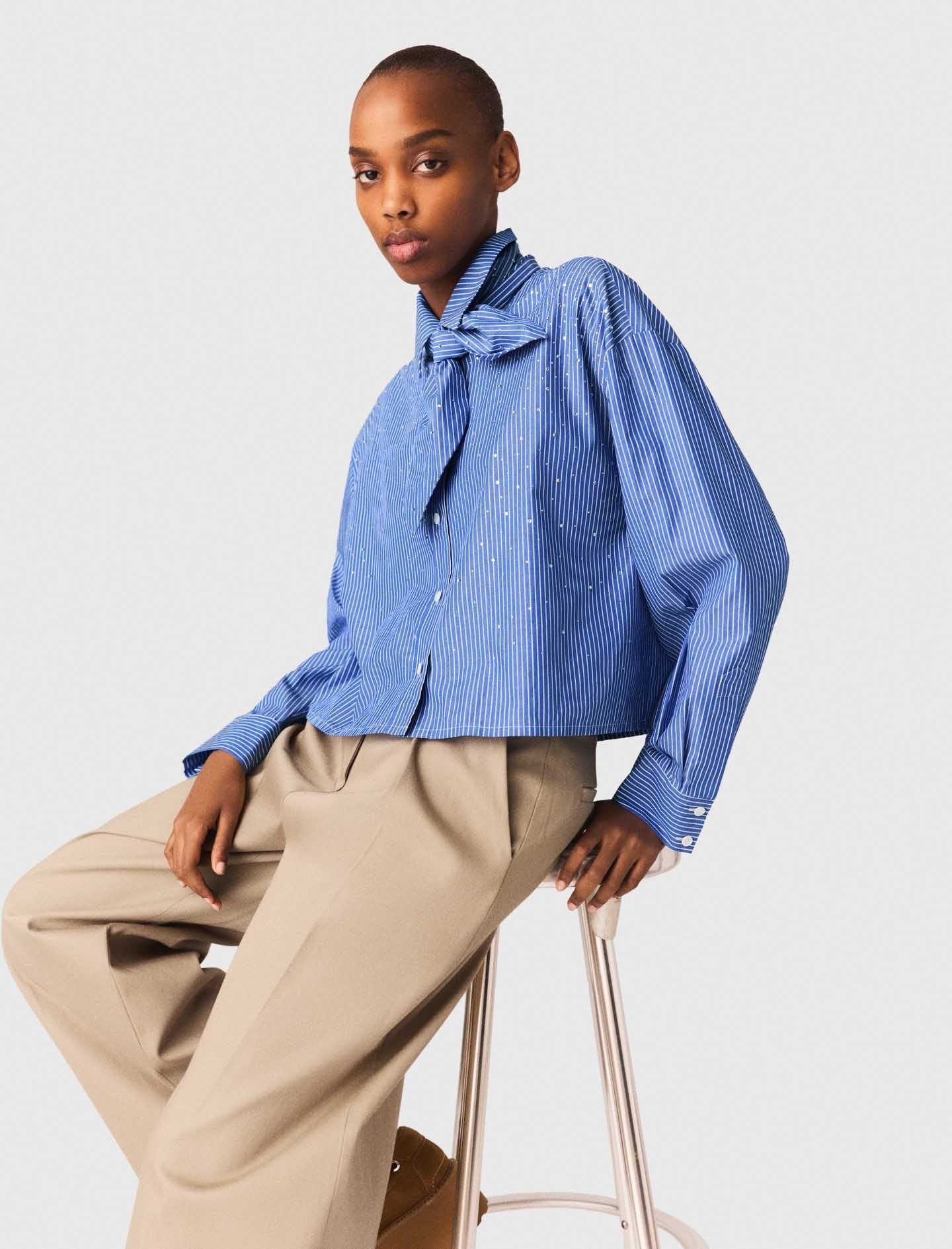 Shirt With Removable Handkerchief Blue - Image 5