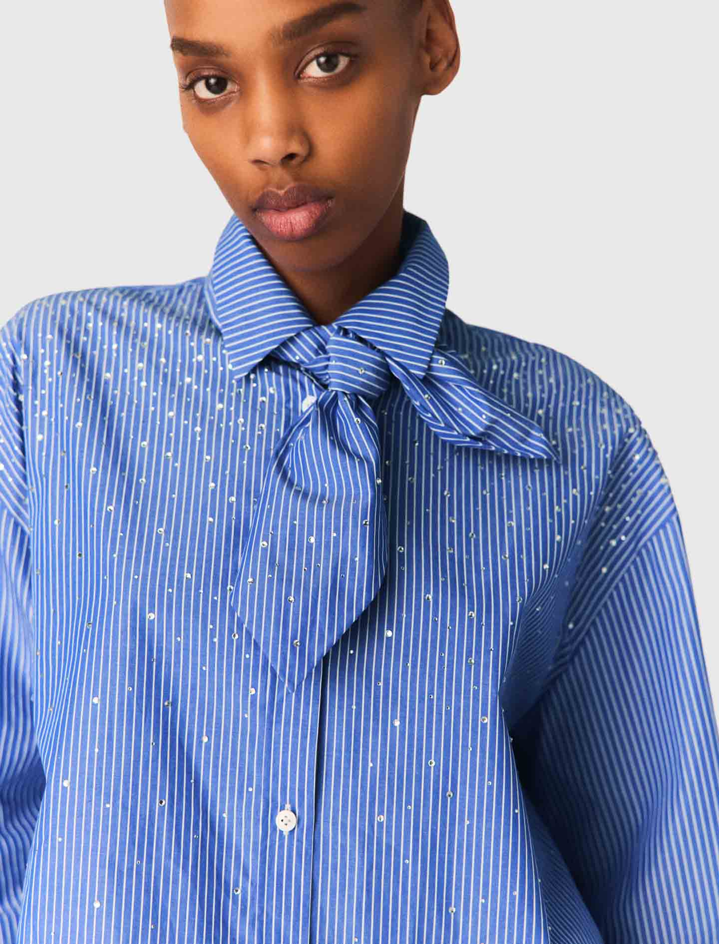 Shirt With Removable Handkerchief Blue - Image 6