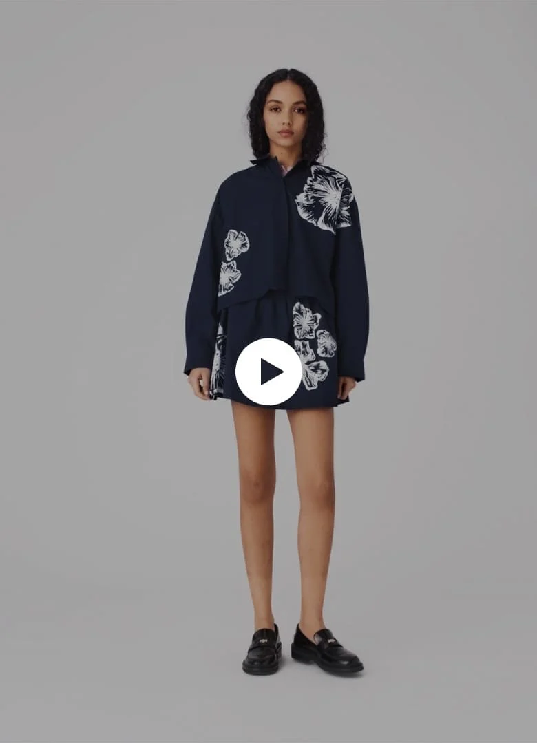Cropped cotton shirt - Image 2