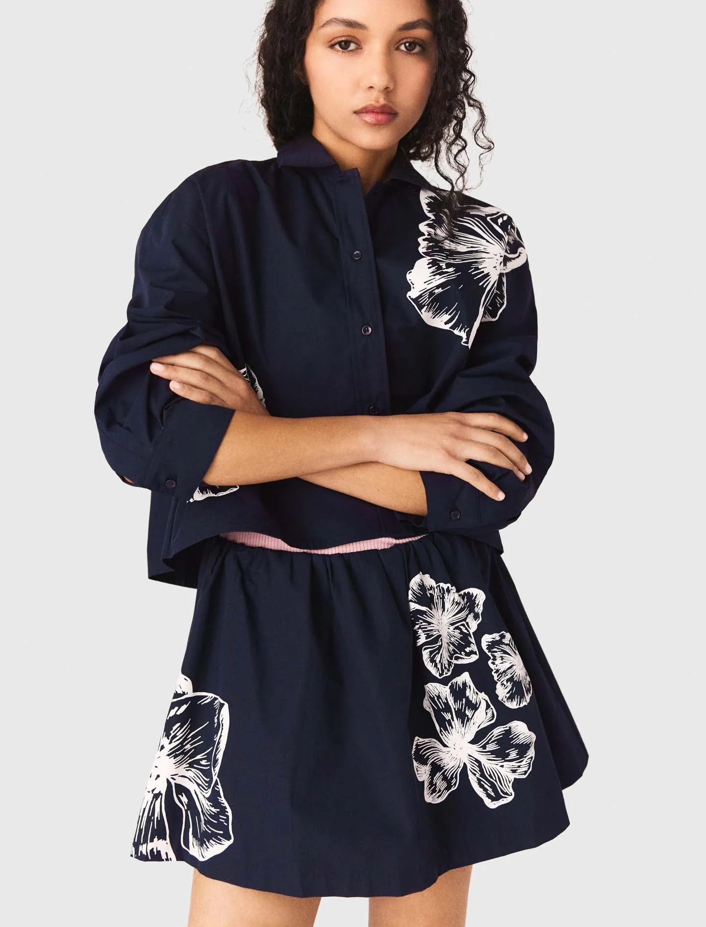 Cropped cotton shirt - Image 3