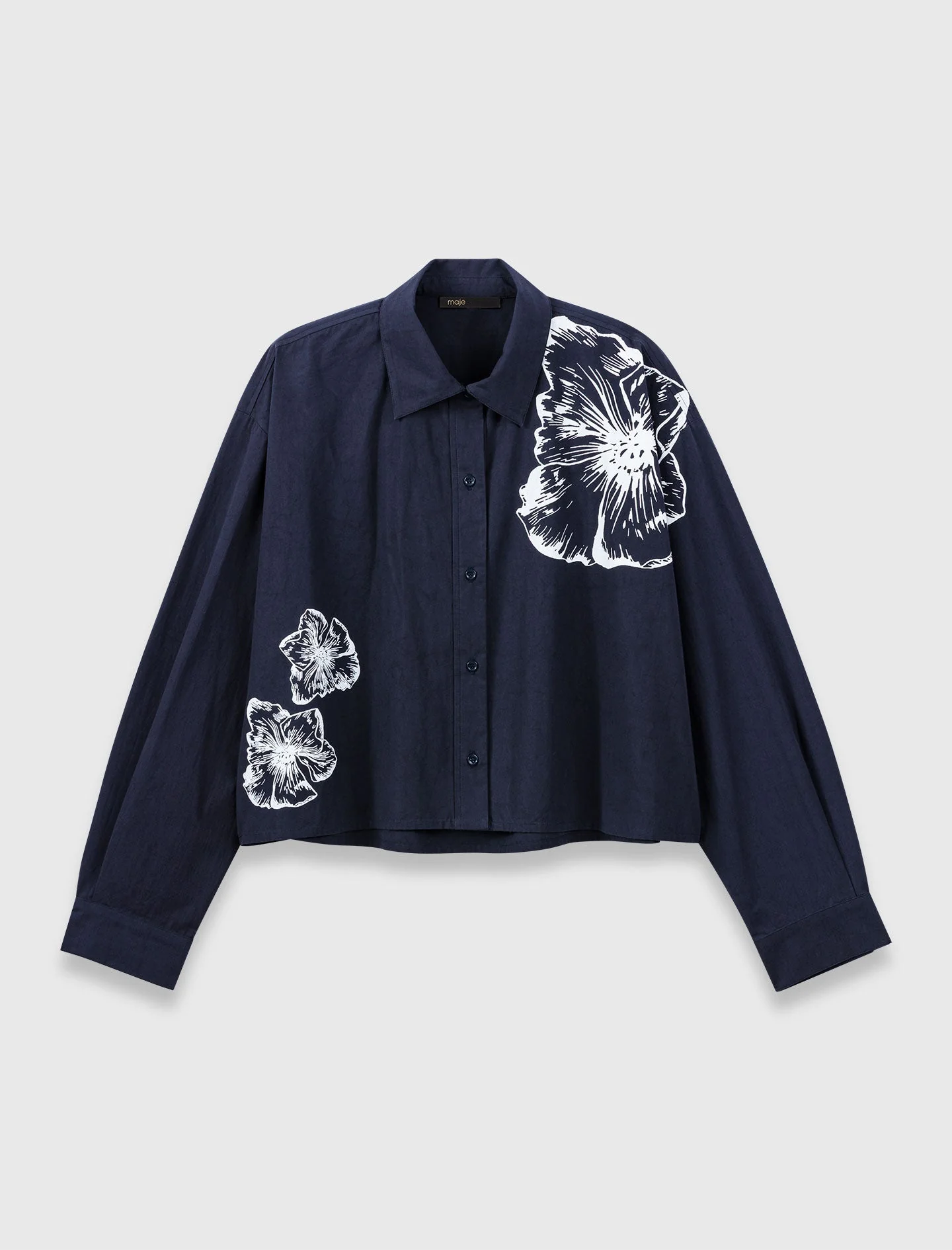 Cropped cotton shirt - Image 9