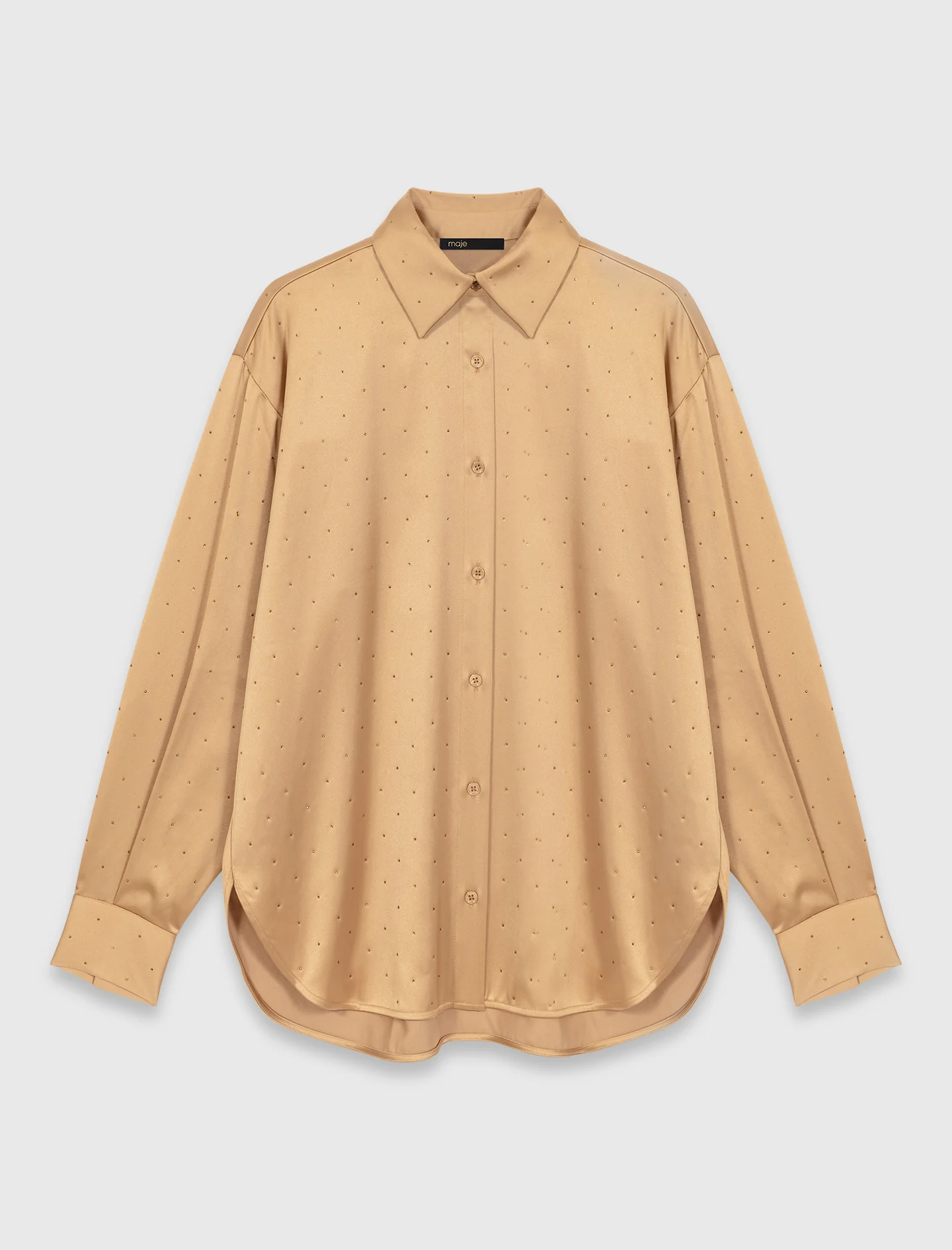 Rhinestone satin shirt - Image 7
