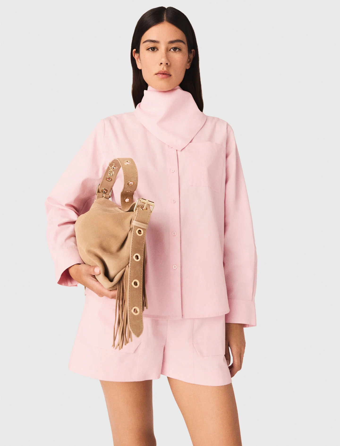 Shirt With Removable Pocket Square Pink - Image 4