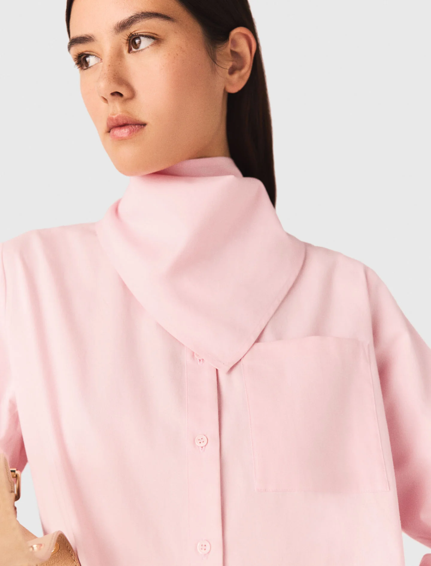 Shirt With Removable Pocket Square Pink - Image 7