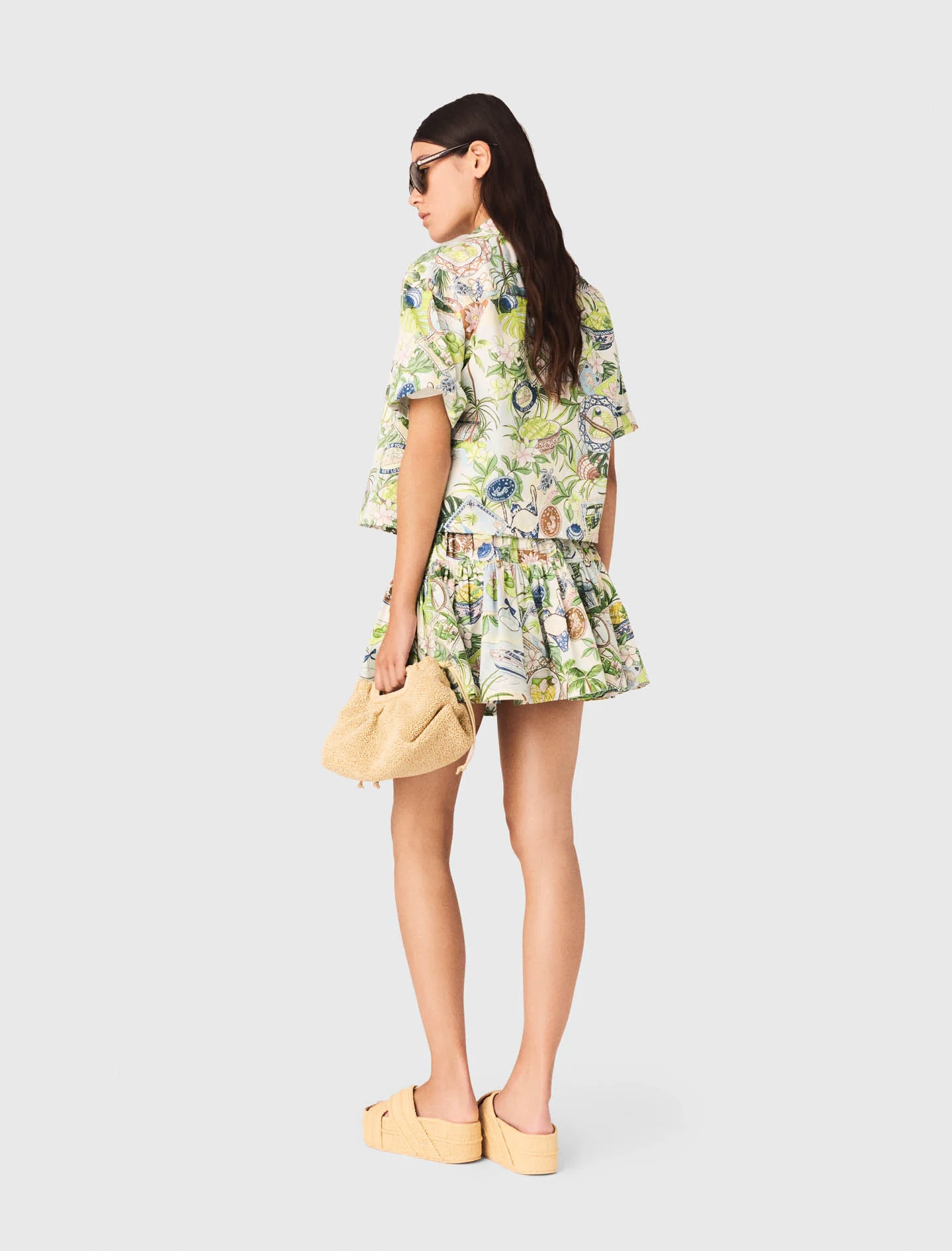 Patterned Cropped Shirt Postcard Print - Image 3