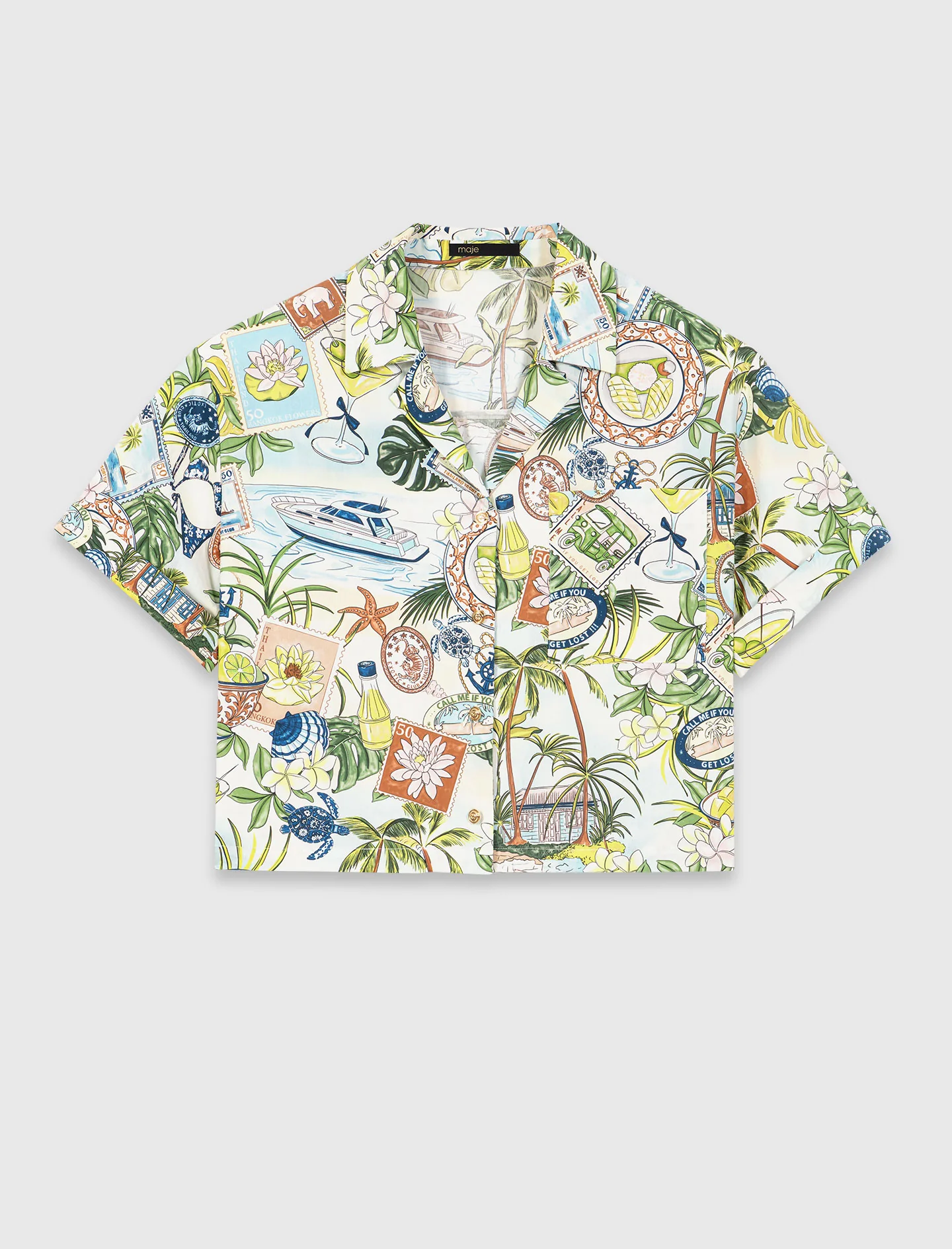Patterned Cropped Shirt Postcard Print - Image 7