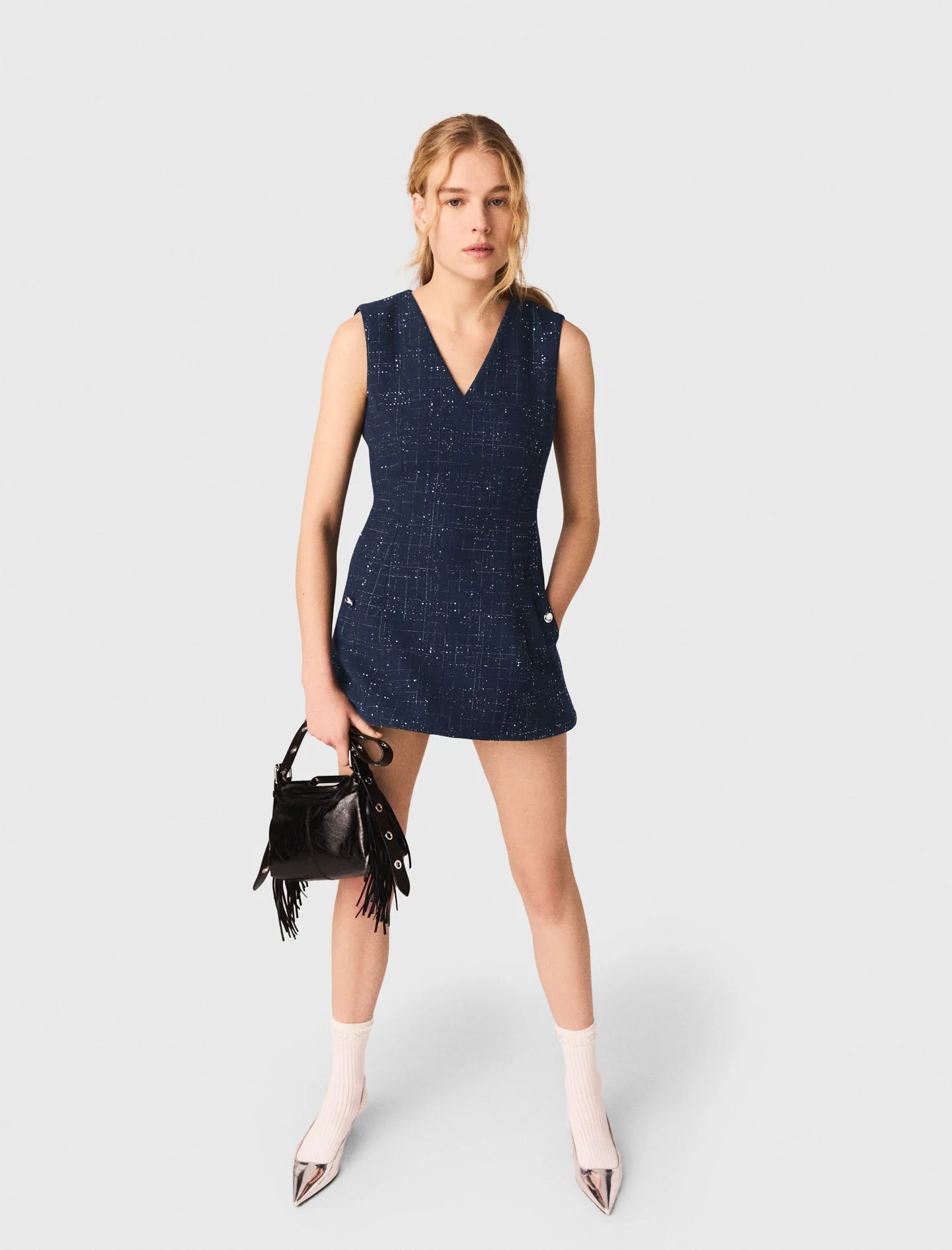 Playsuit Dress Navy - Image 4