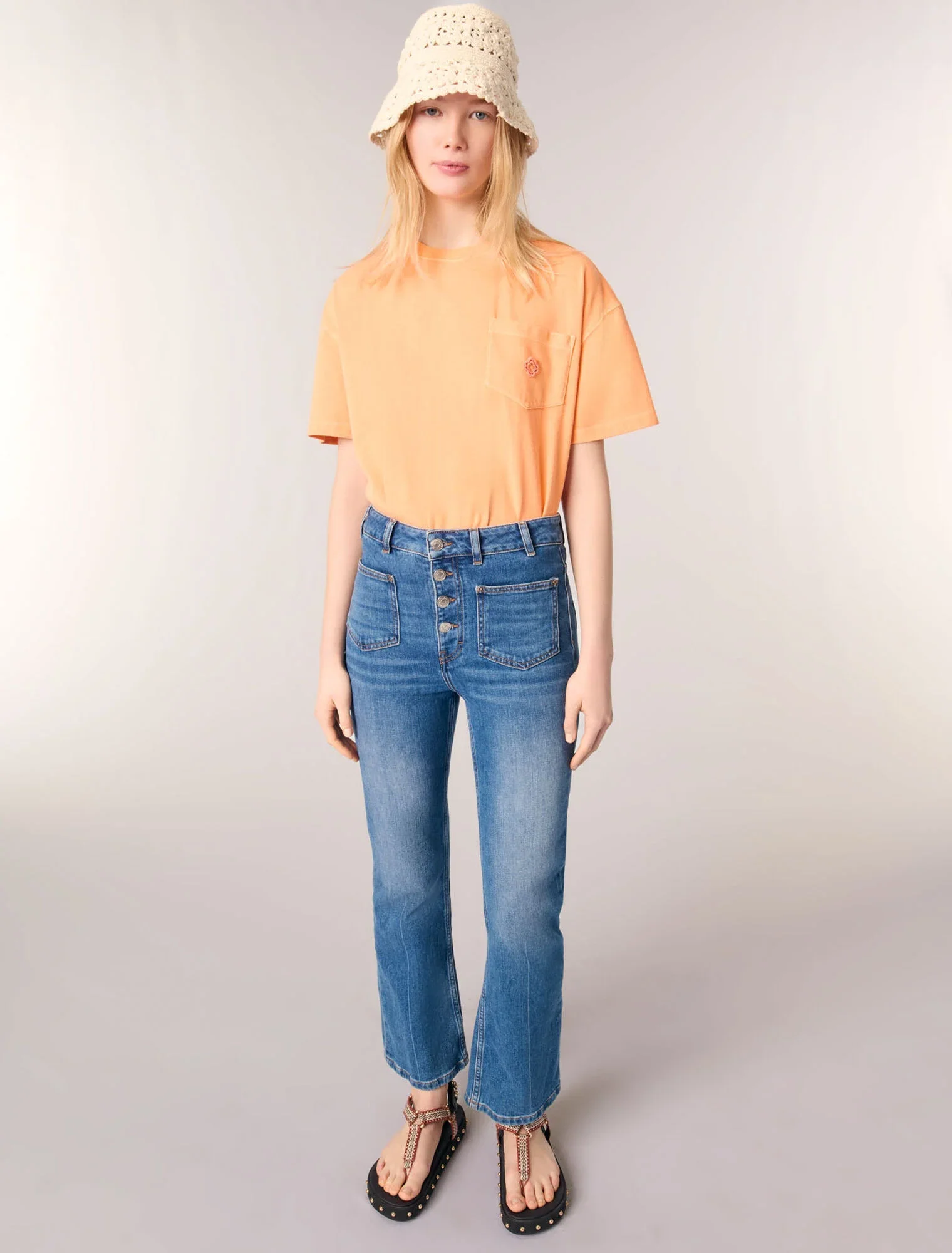 Denim jeans with pockets Blue - Image 4