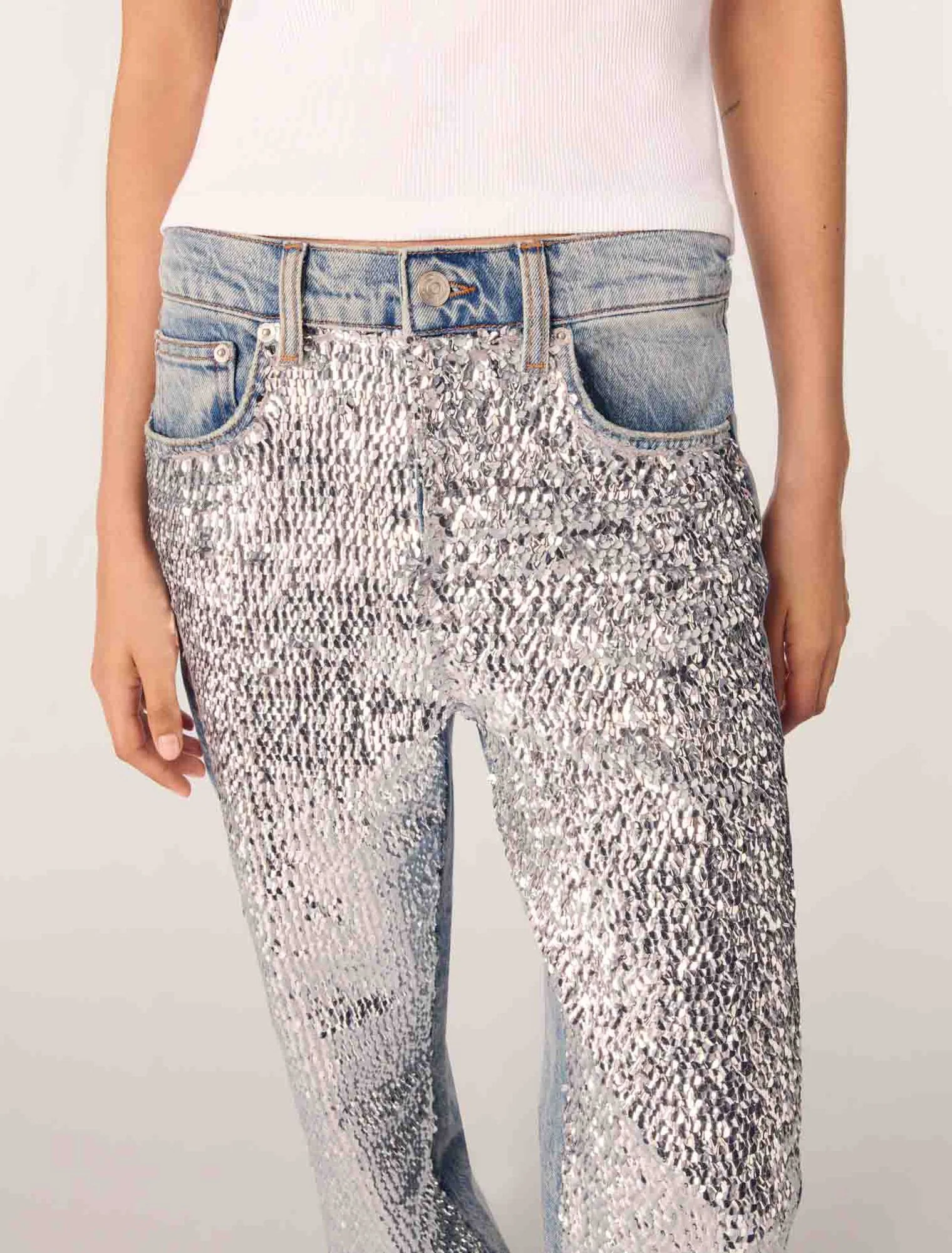 Sequinned jeans Blue Sky - Image 5