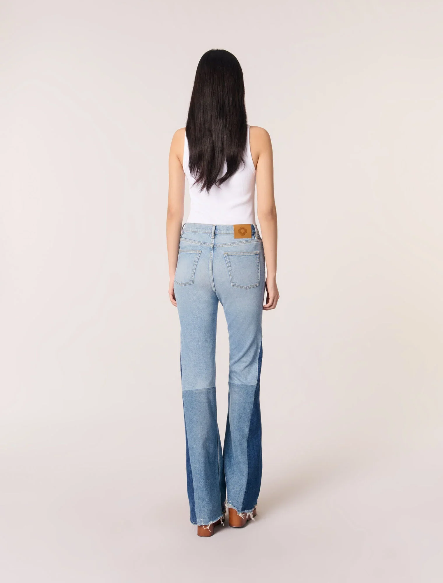 Tricolour patchwork jeans Blue Jean - Image 3